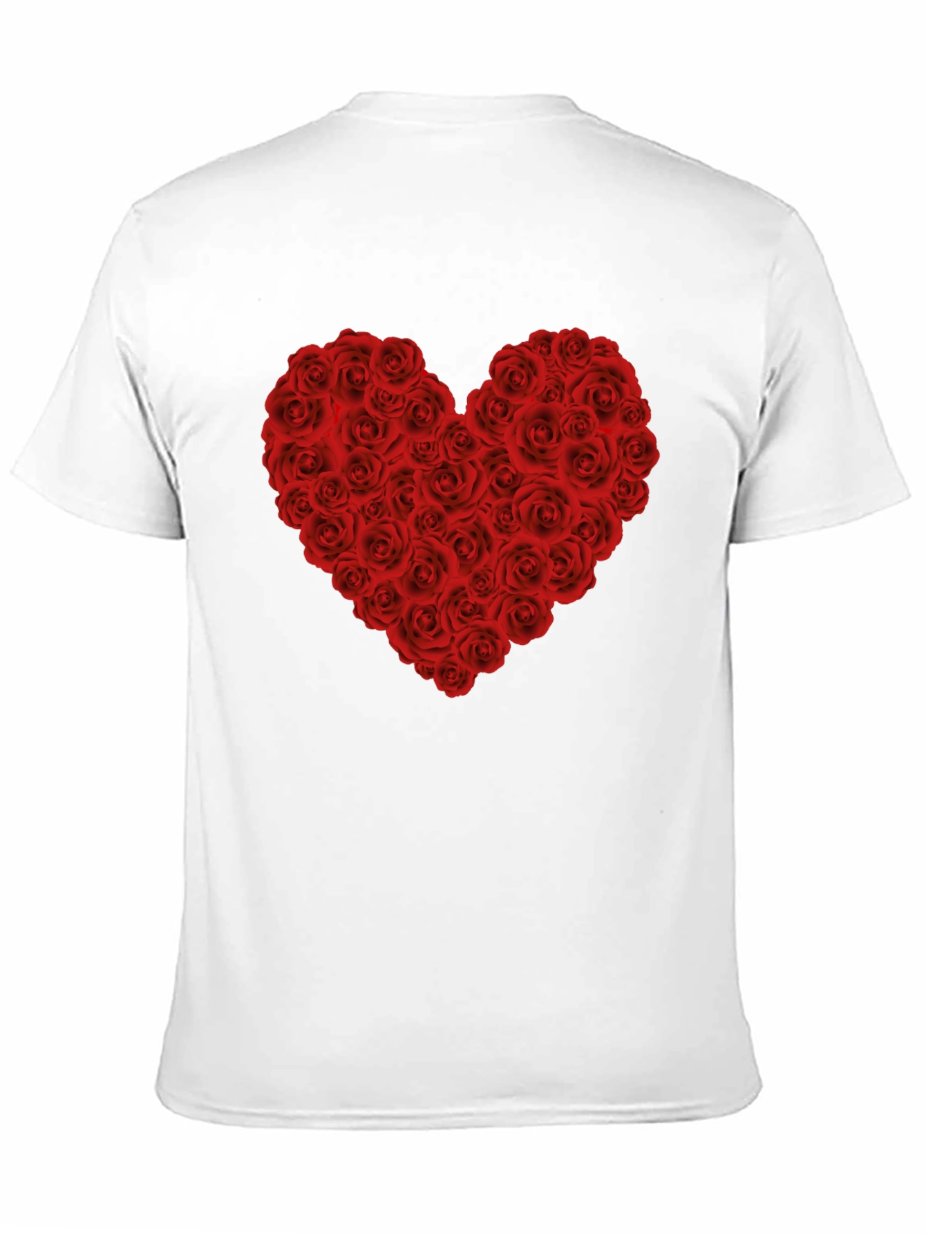 Rose Heart Graphic T-Shirt - Black