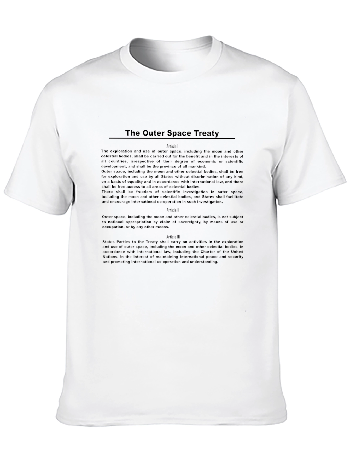 Outer Space Treaty Graphic T-Shirt