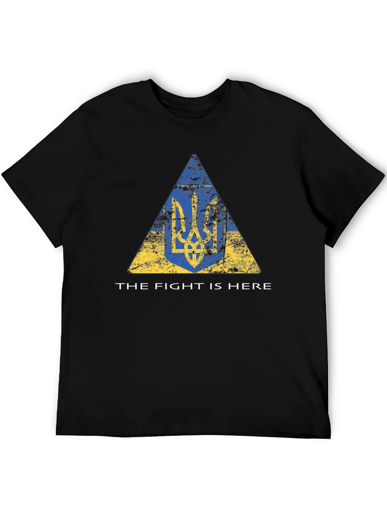 Ukraine Trident Flag T-Shirt - The Fight Is Here