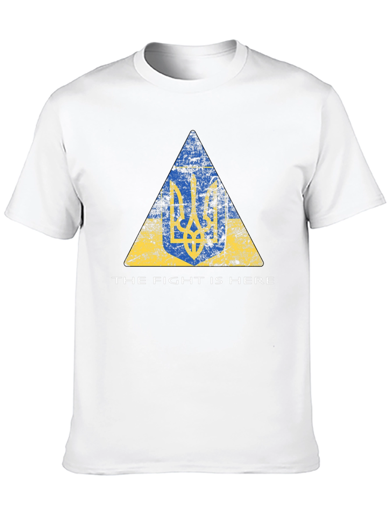Ukraine Trident Flag T-Shirt - The Fight Is Here