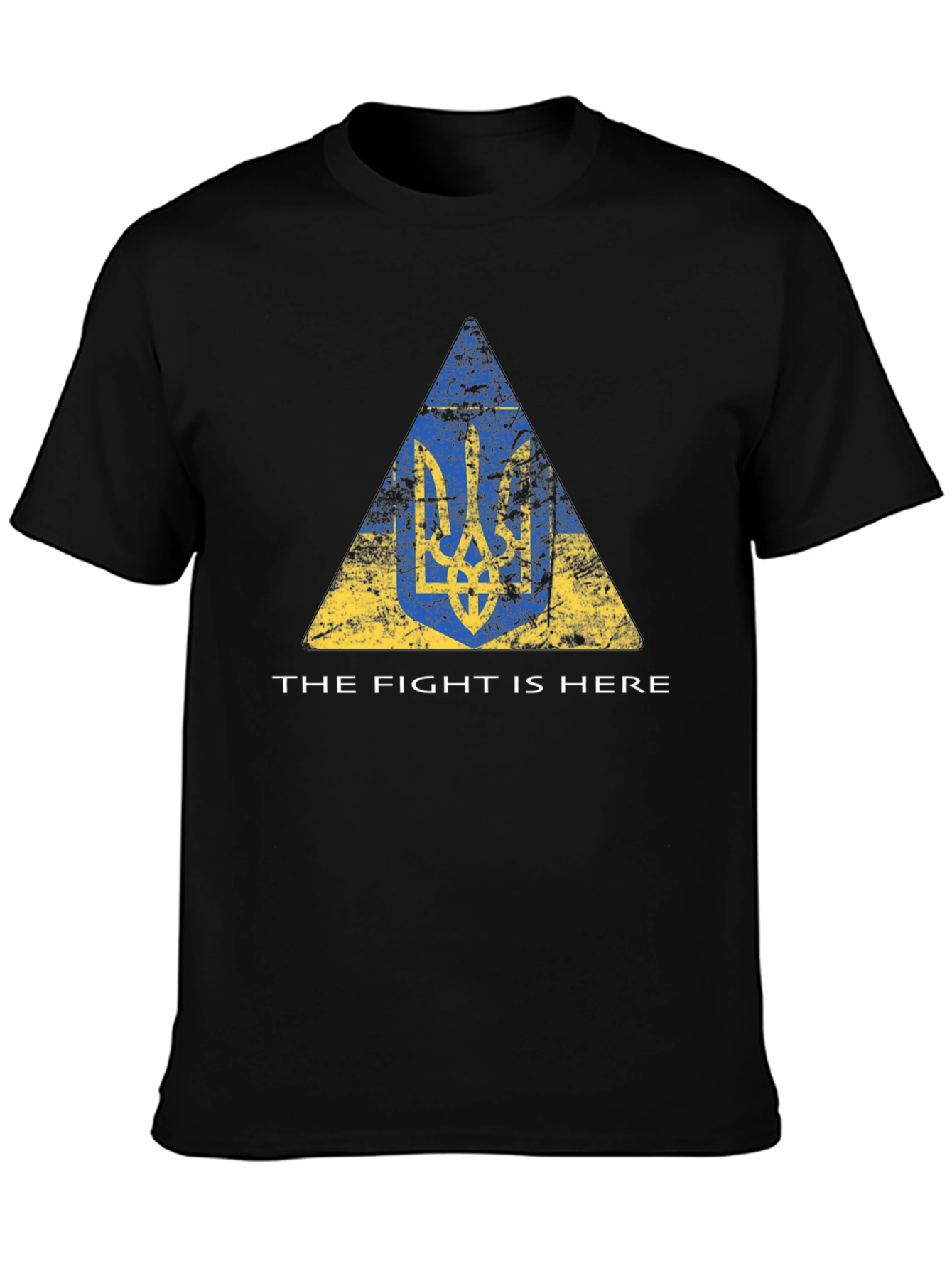 Ukraine Trident Flag T-Shirt - The Fight Is Here