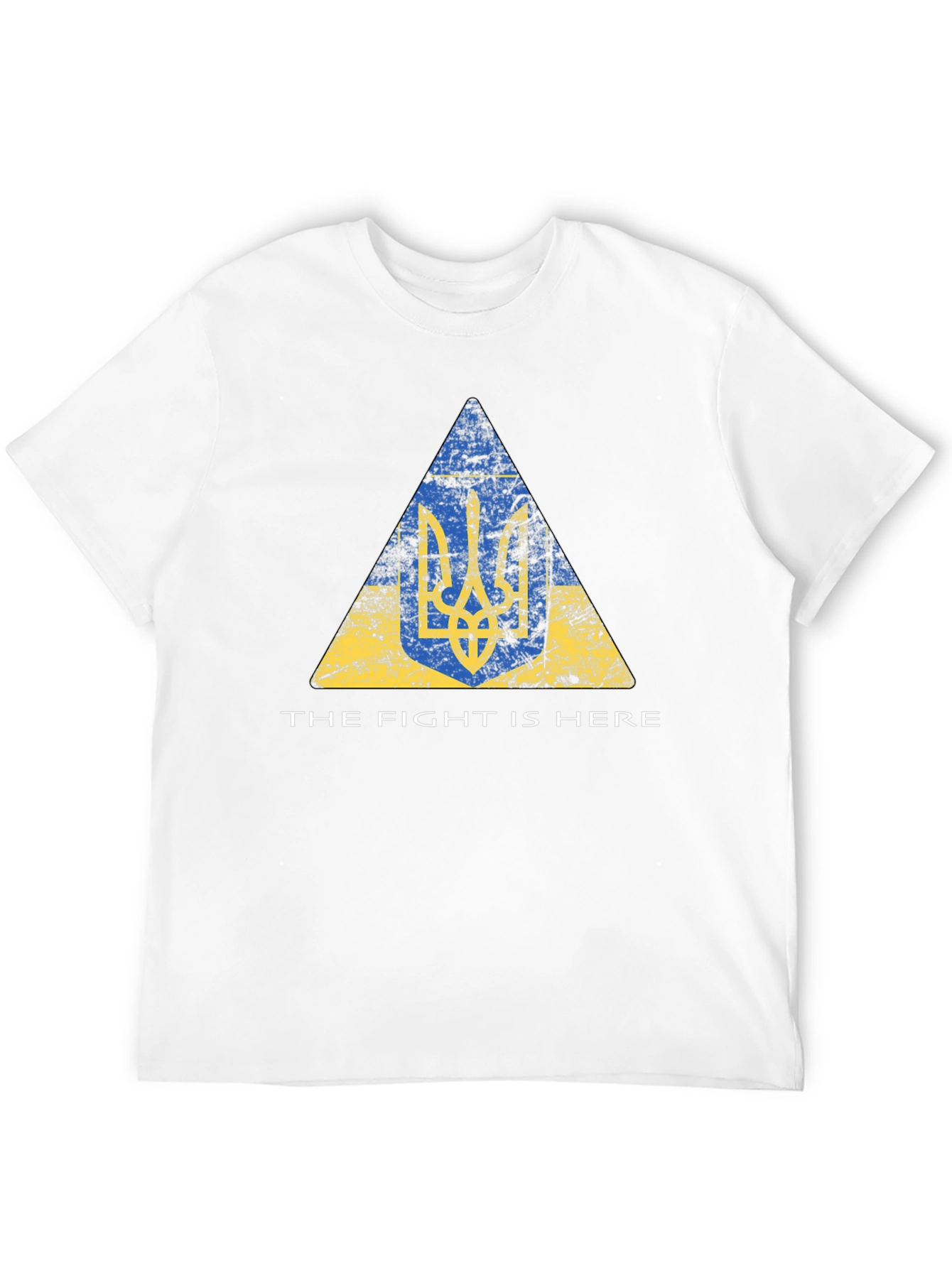 Ukraine Trident Flag T-Shirt - The Fight Is Here