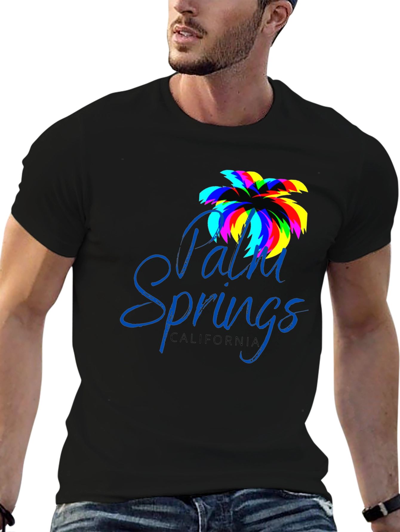 Palm Springs California Black T-Shirt