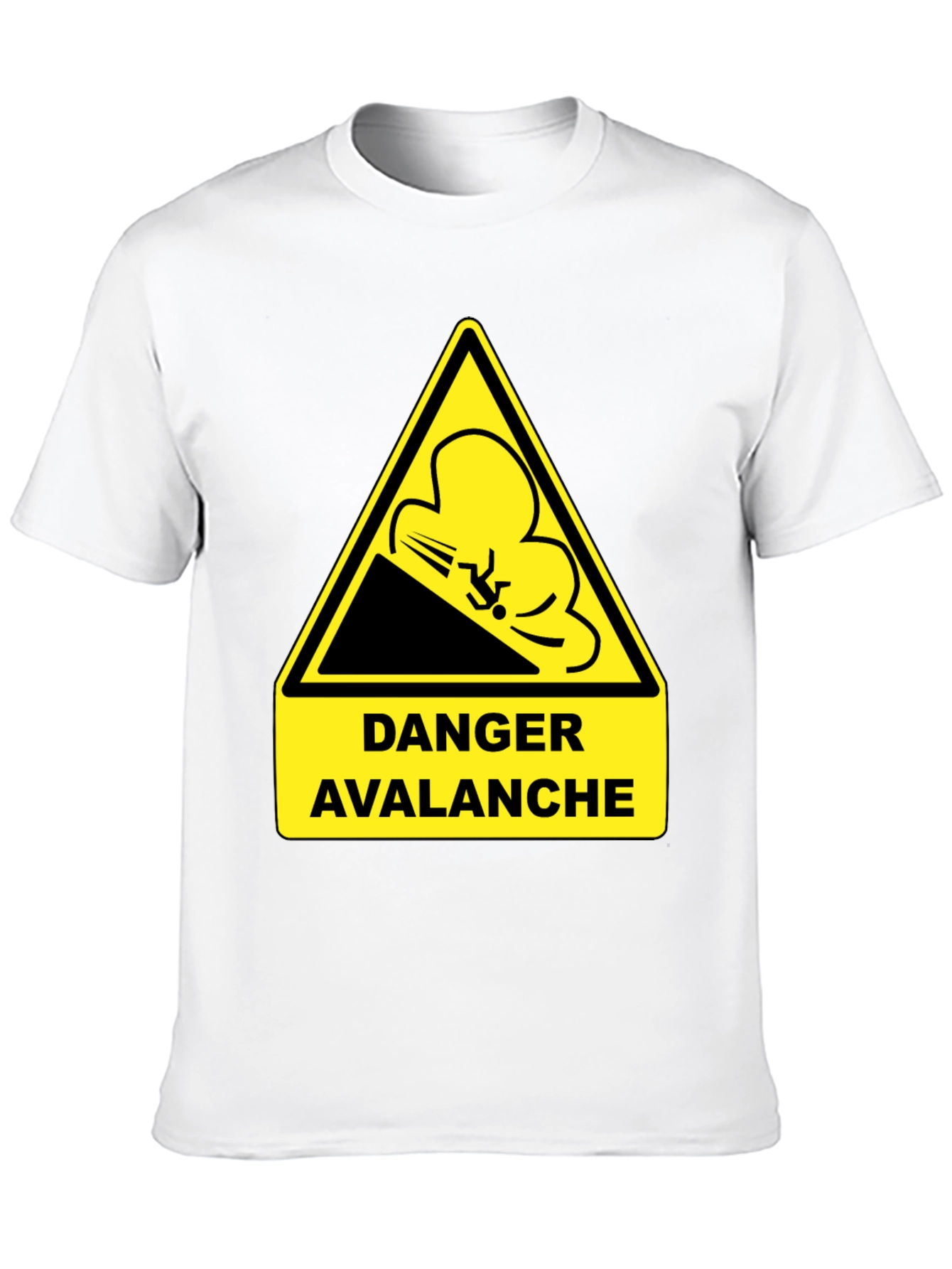 Danger Avalanche Warning Black T-Shirt