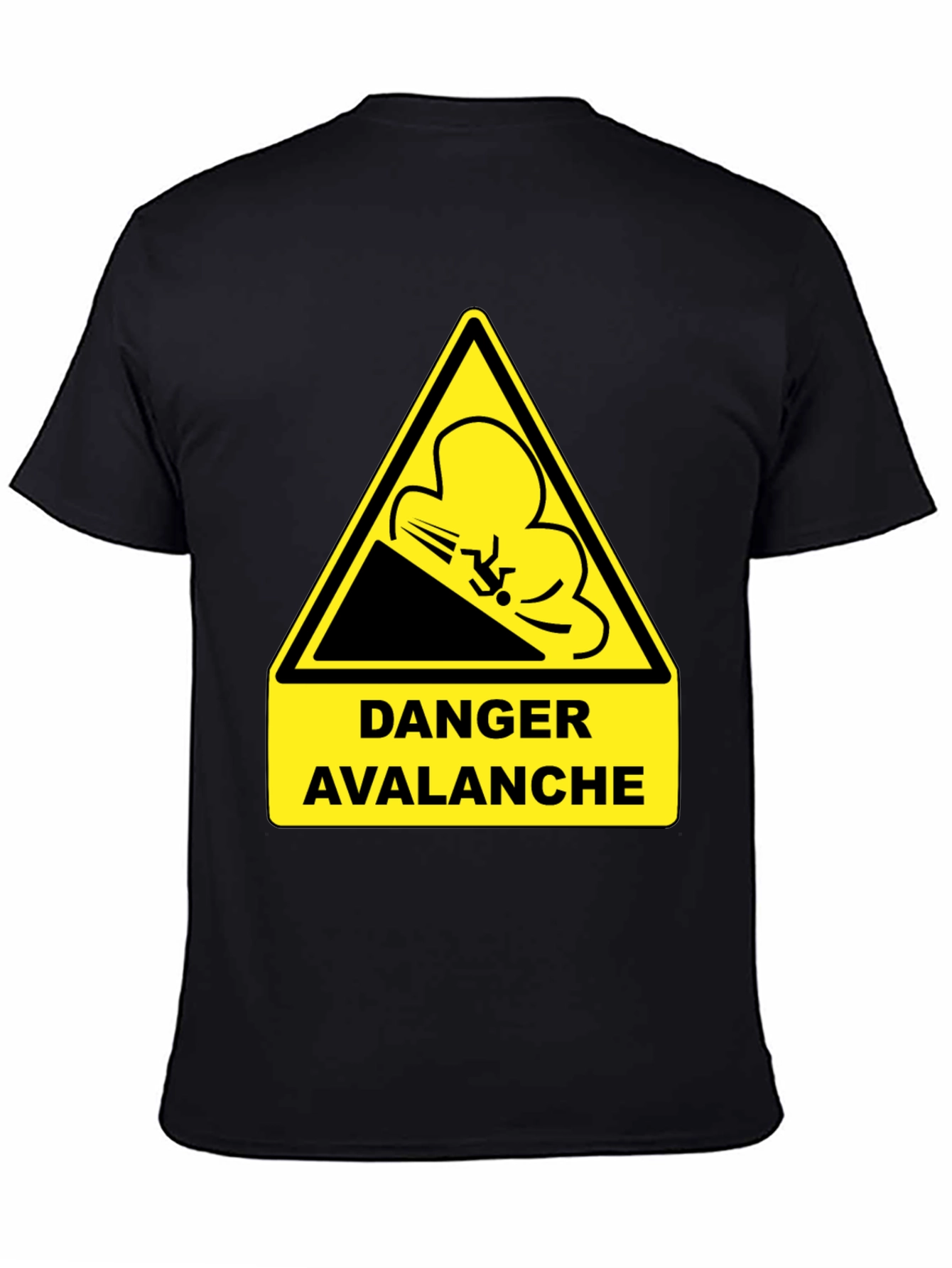 Danger Avalanche Warning Black T-Shirt