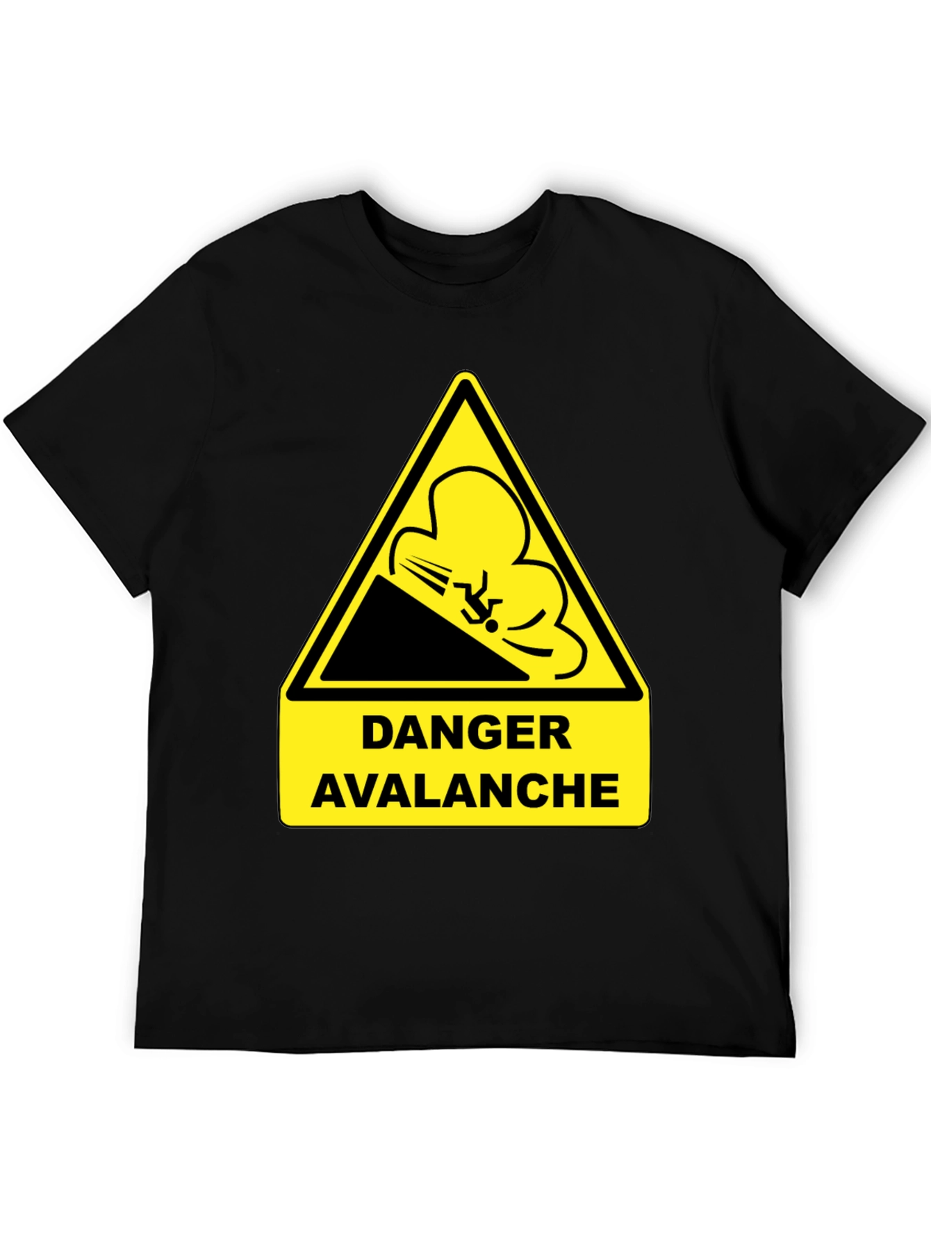 Danger Avalanche Warning Black T-Shirt