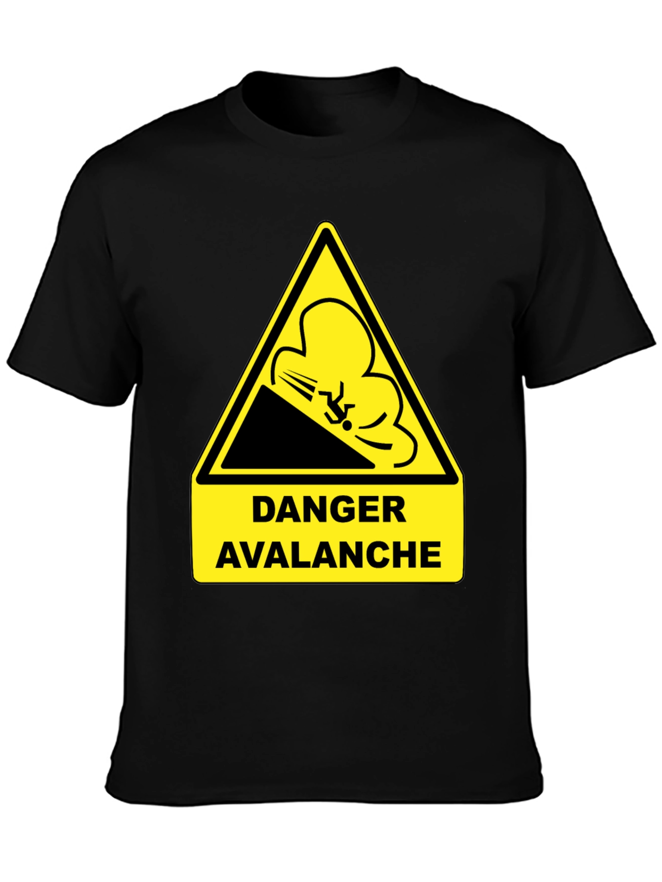 Danger Avalanche Warning Black T-Shirt