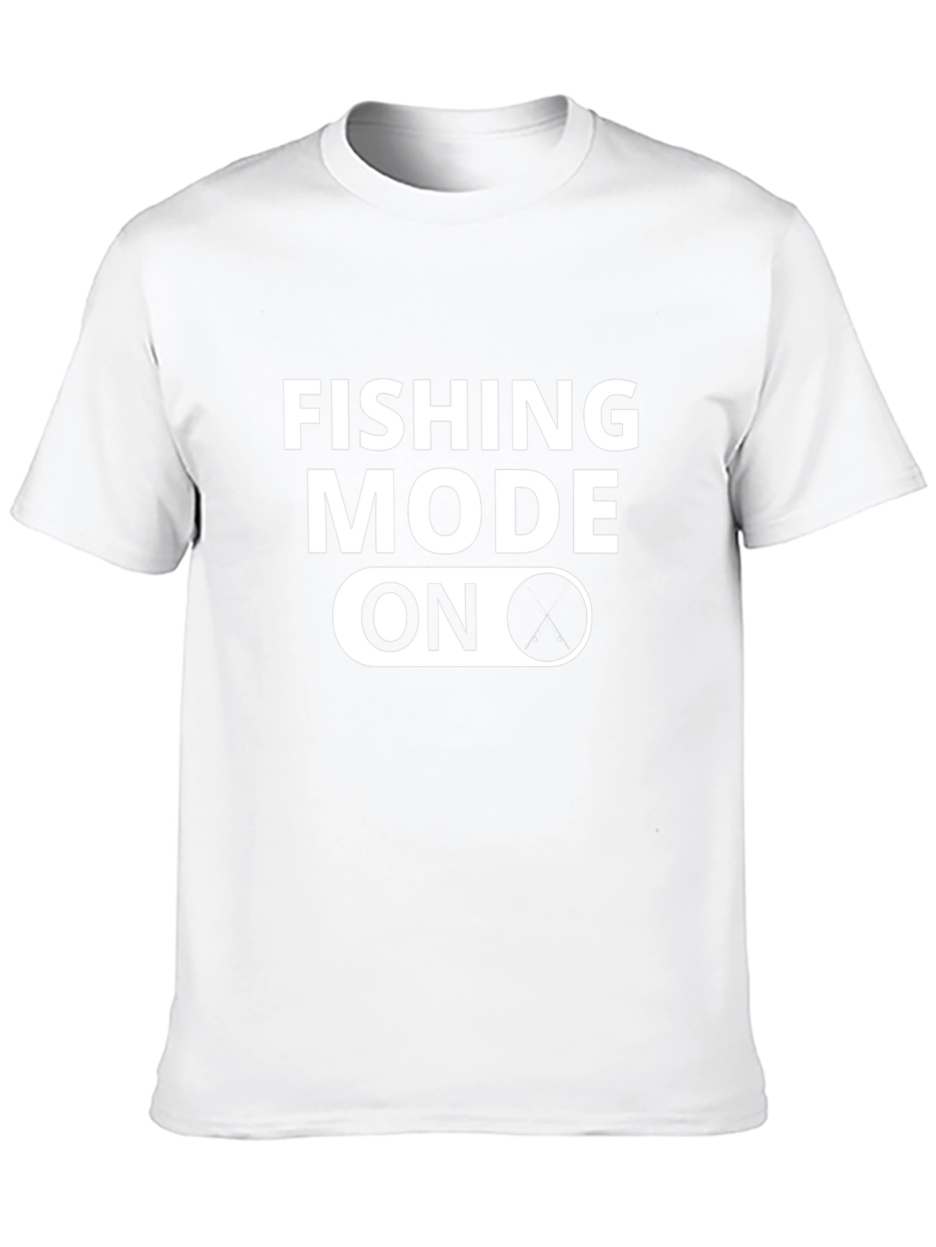 Fishing Mode On Black T-Shirt