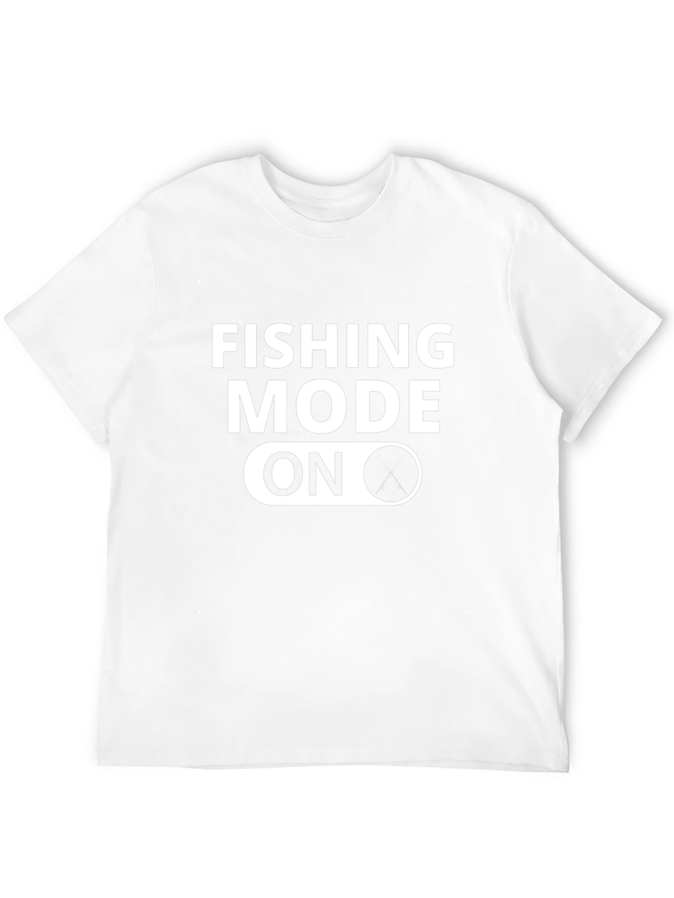 Fishing Mode On Black T-Shirt