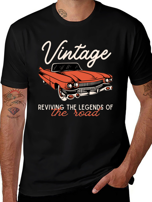 Vintage Car Graphic Tee - Reviving Legends