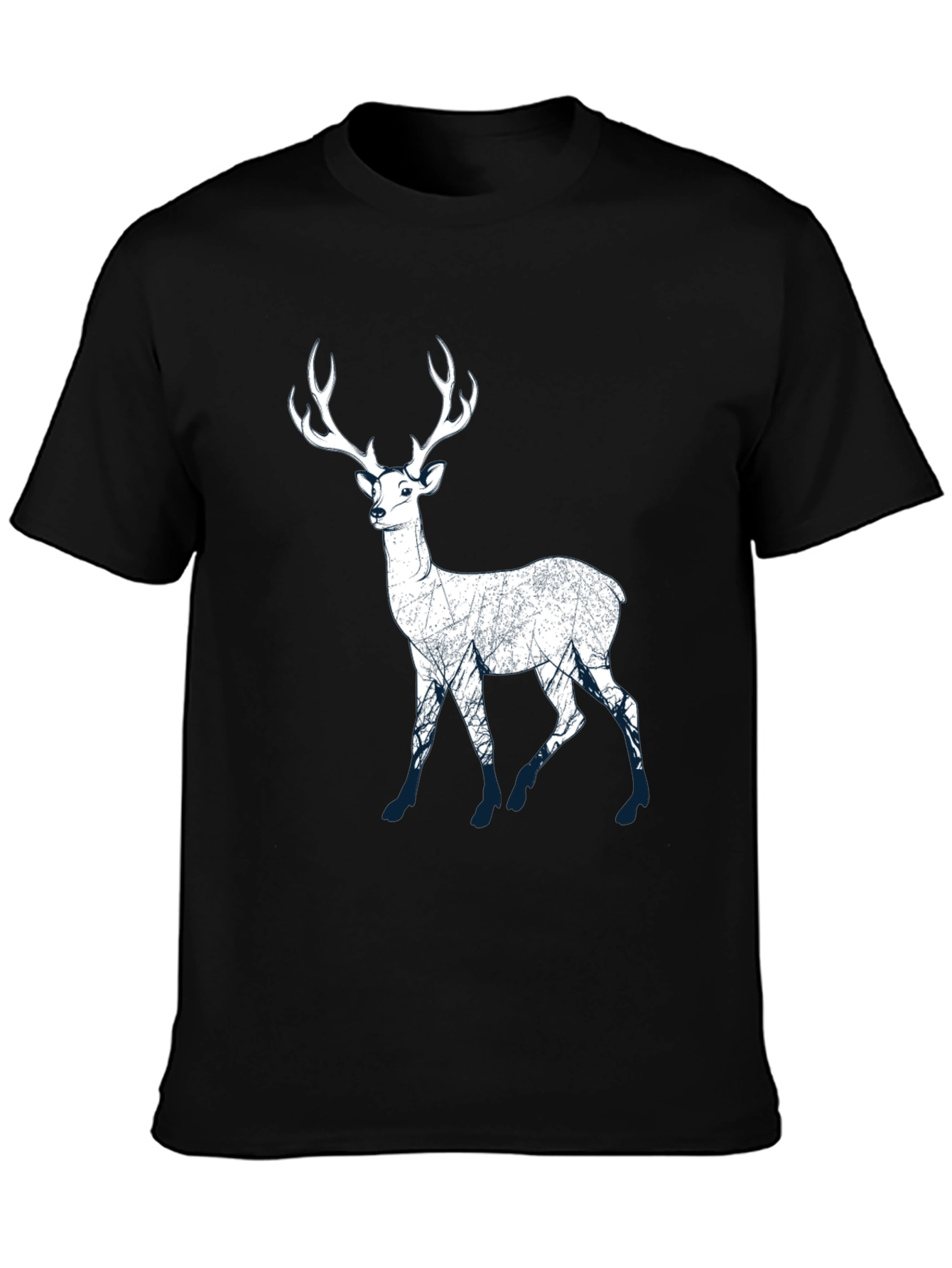 Deer Silhouette Graphic Tee - Nature Lovers T-Shirt