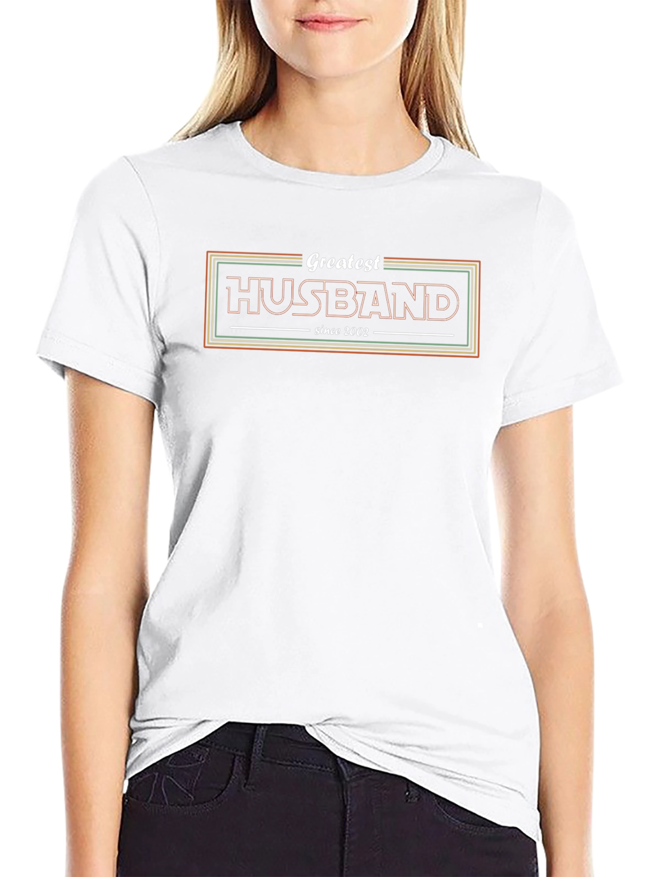Greatest Husband Since 2002 Black Graphic T-Shirt