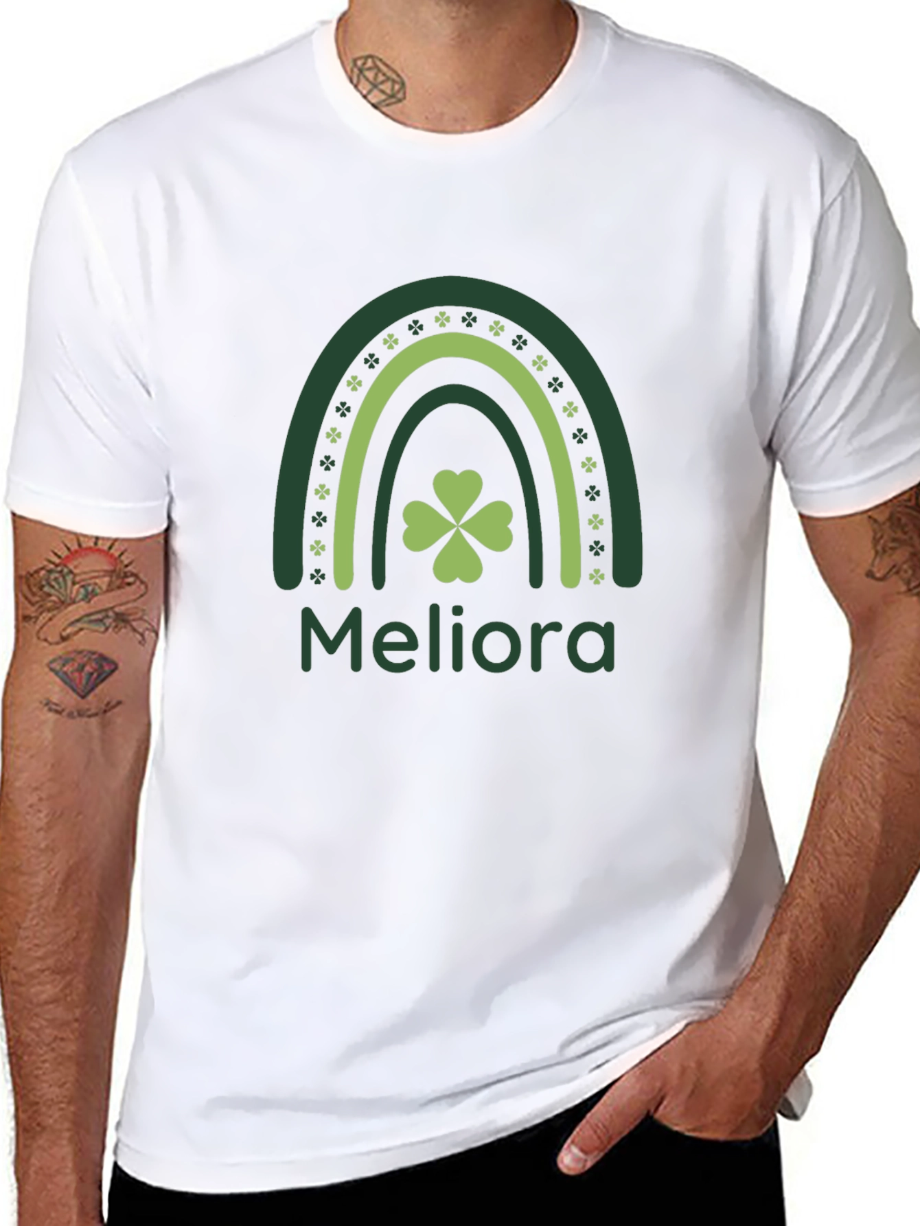 Meliora Shamrock Rainbow St. Patricks Day T-Shirt