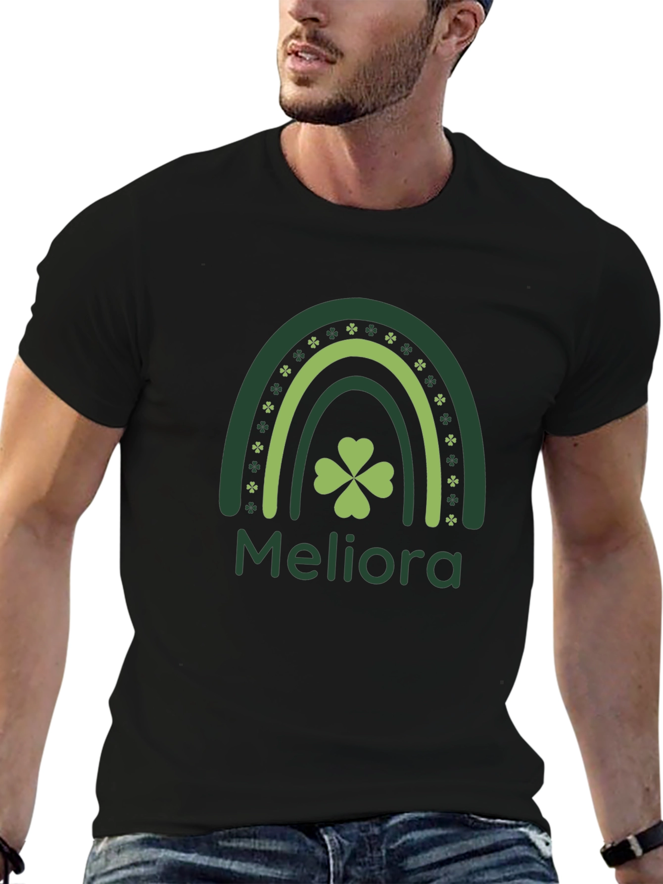 Meliora Shamrock Rainbow St. Patricks Day T-Shirt