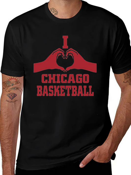 I Love Chicago Basketball T-Shirt