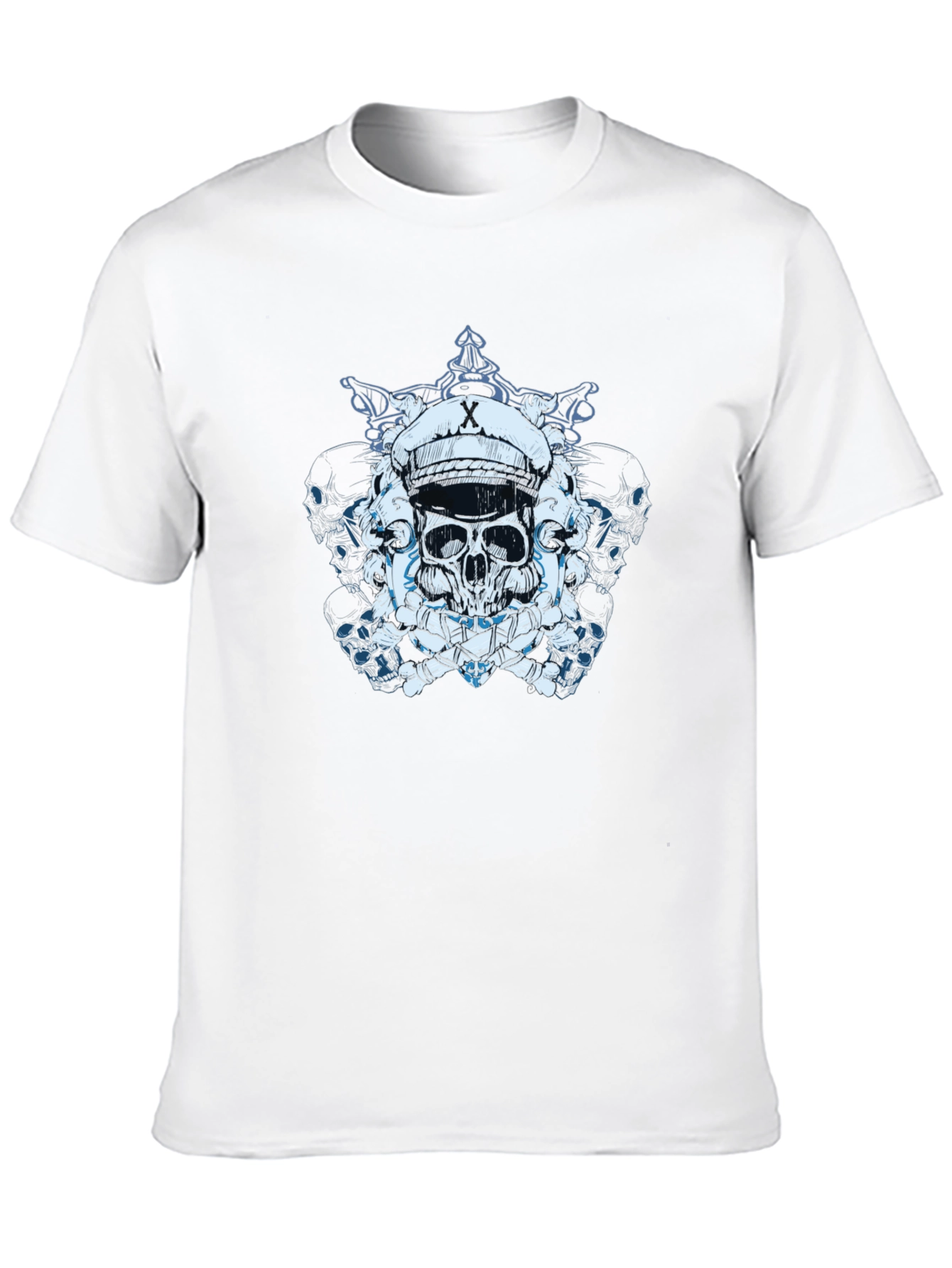 Skull Captain T-Shirt - Edgy Graphic Tee