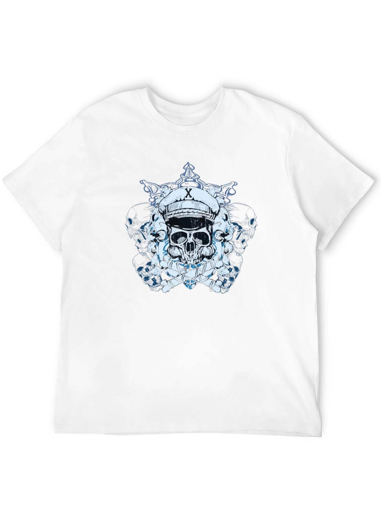 Skull Captain T-Shirt - Edgy Graphic Tee