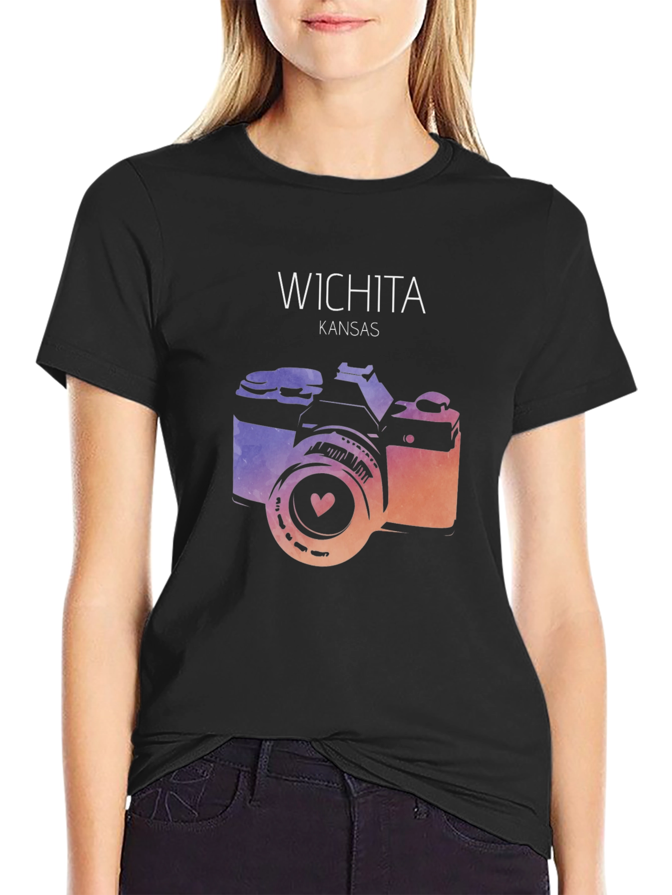 Wichita Kansas Camera Graphic T-Shirt