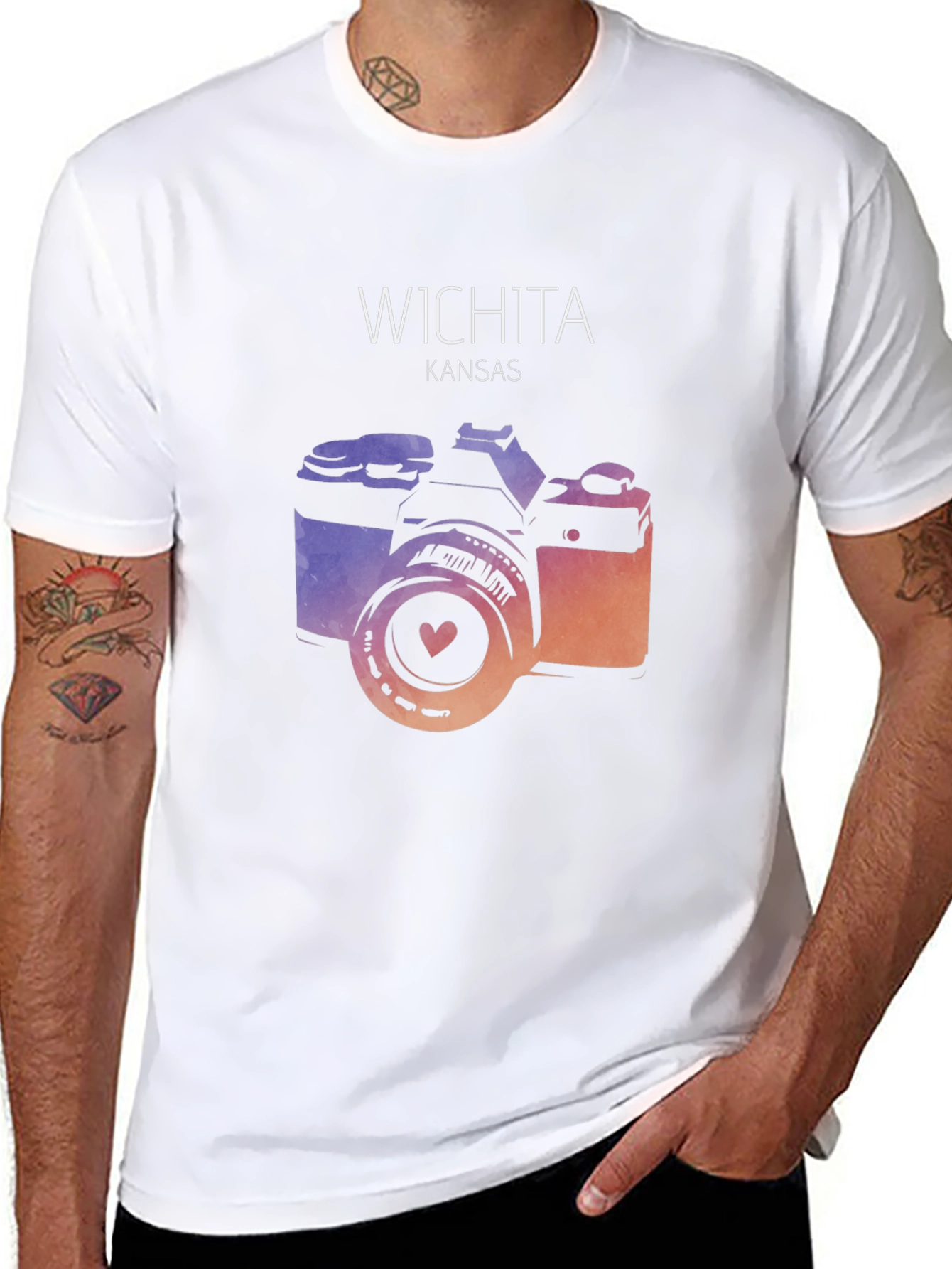 Wichita Kansas Camera Graphic T-Shirt