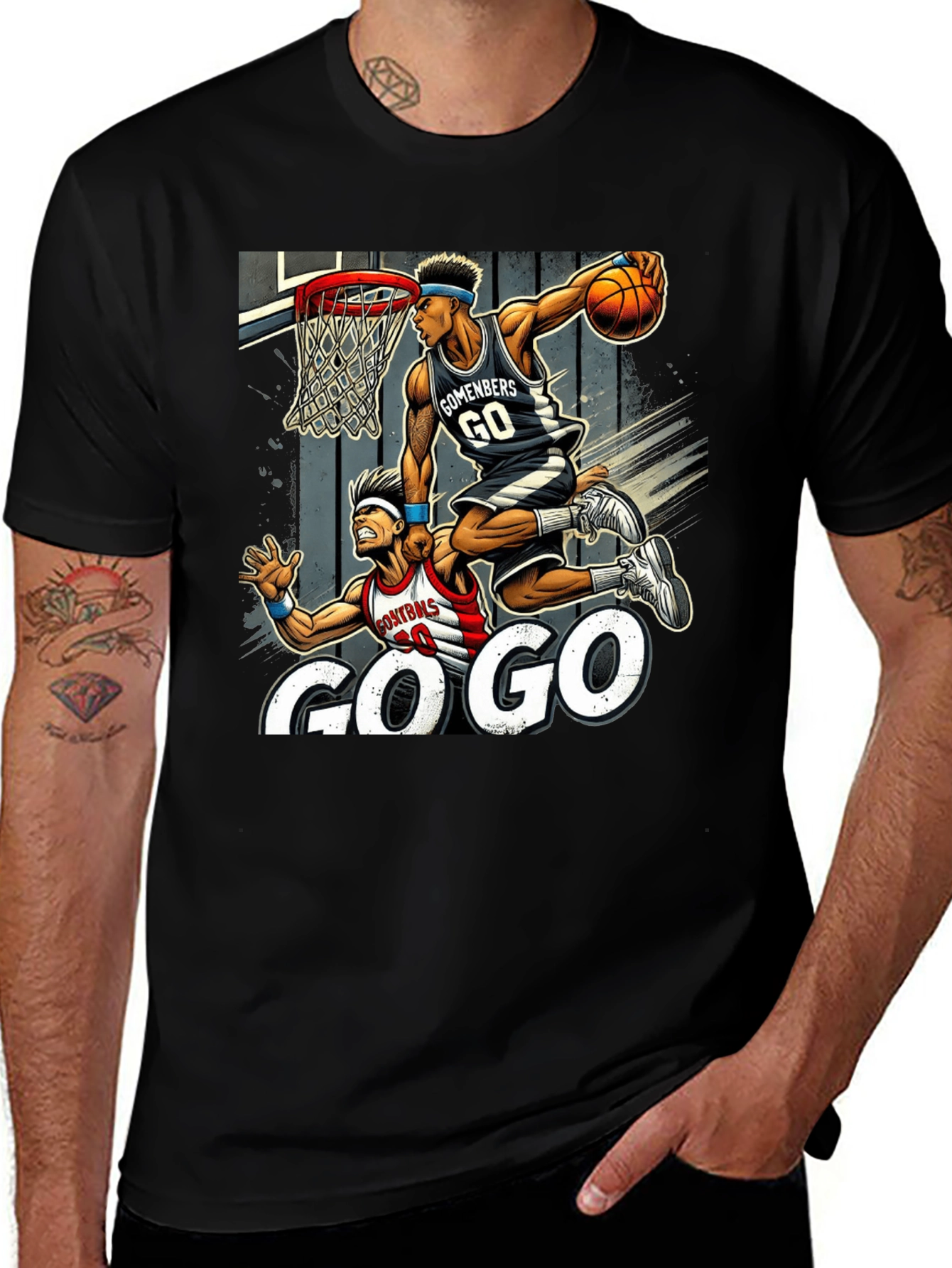 Go Go Basketball Graphic T-Shirt