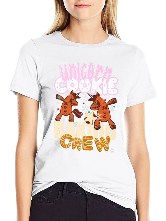 Unicorn Cookie Baking Crew T-Shirt