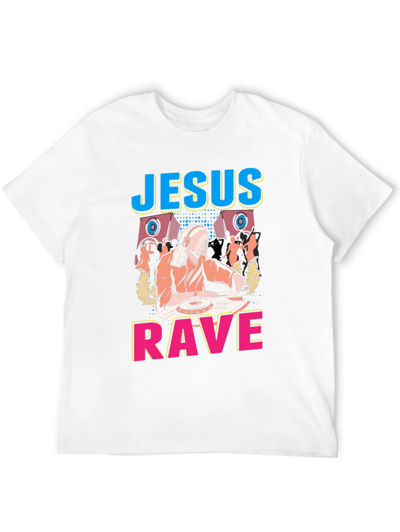 Jesus Rave Graphic T-Shirt - Black Cotton Tee