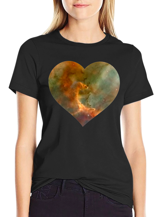 Nebula Heart Black Graphic Tee