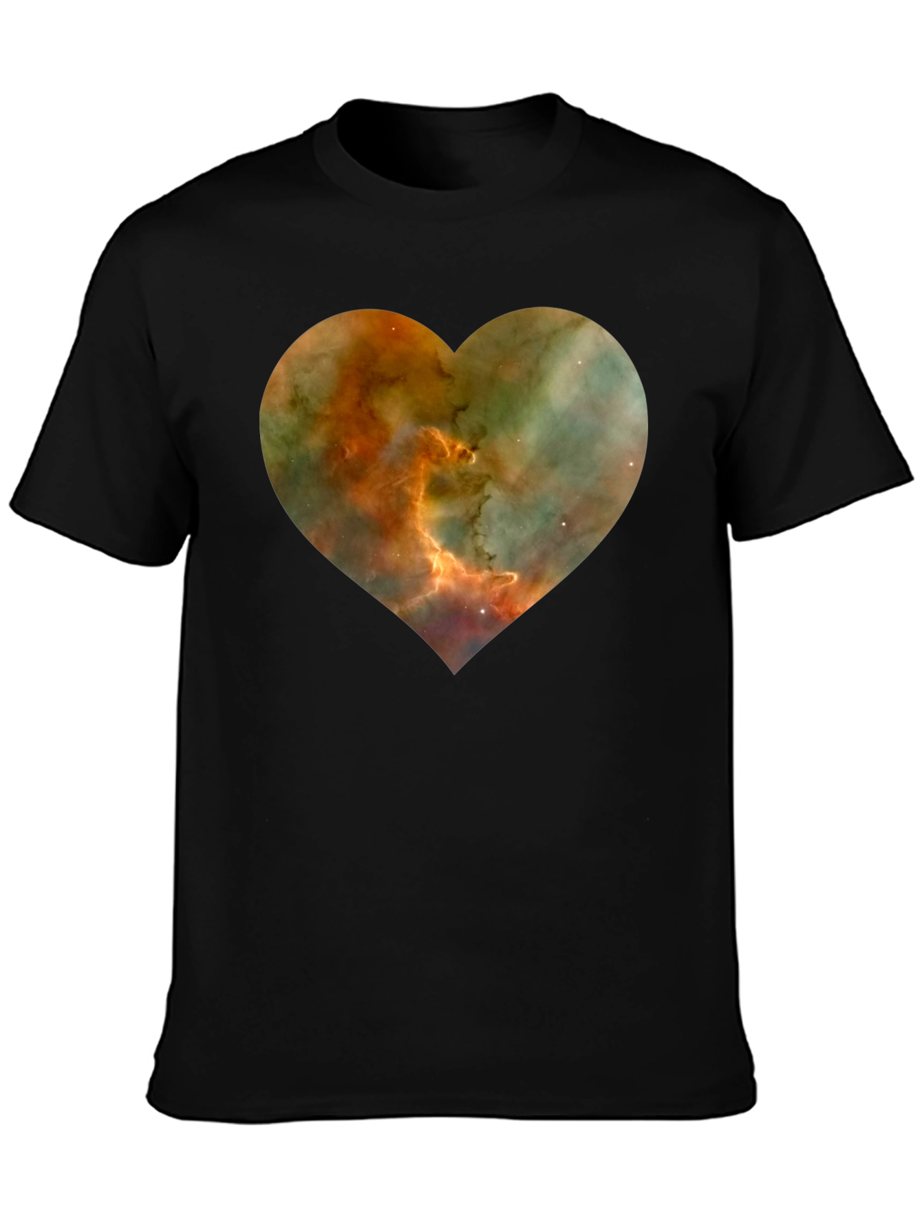 Nebula Heart Black Graphic Tee