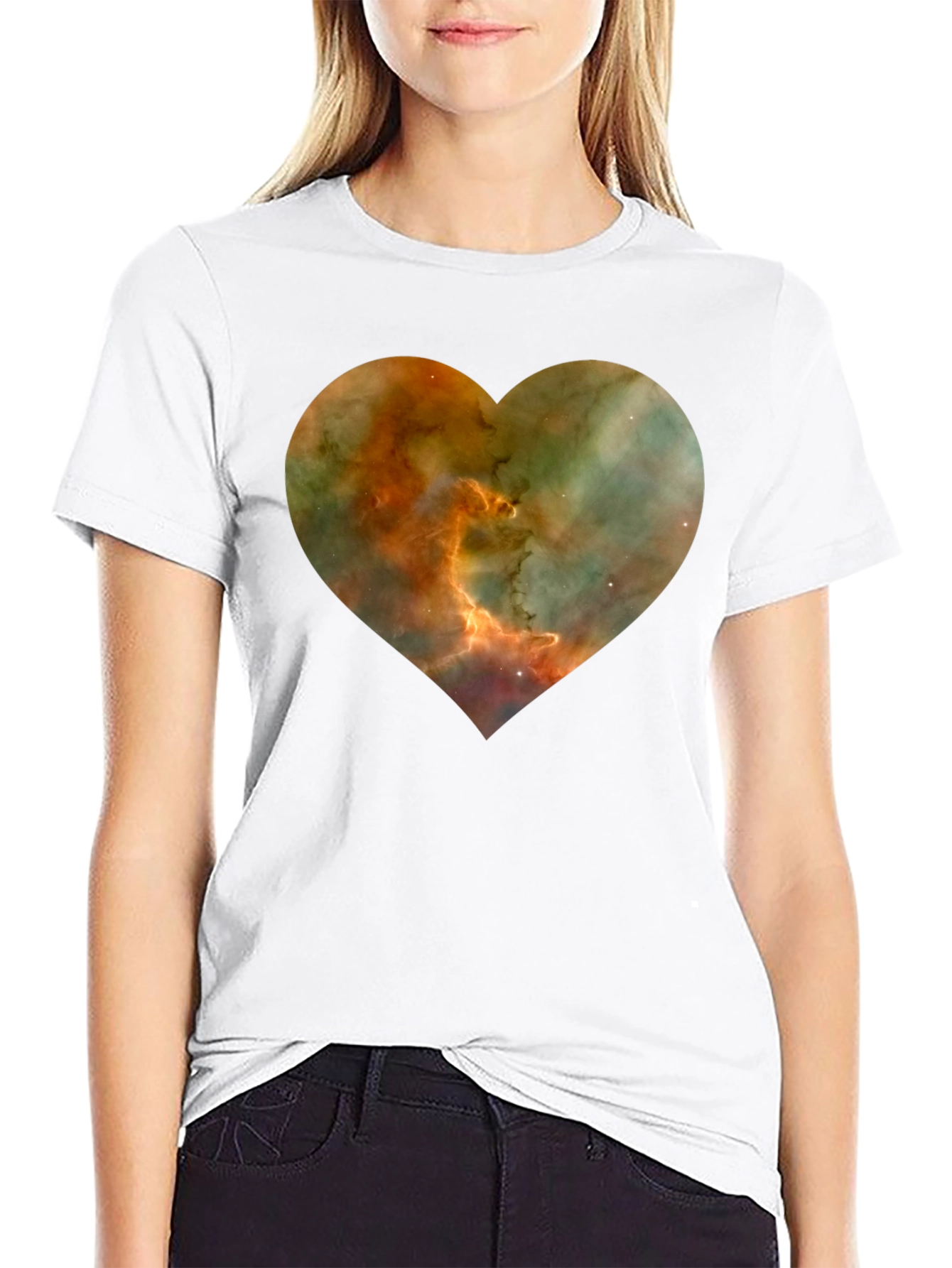 Nebula Heart Black Graphic Tee