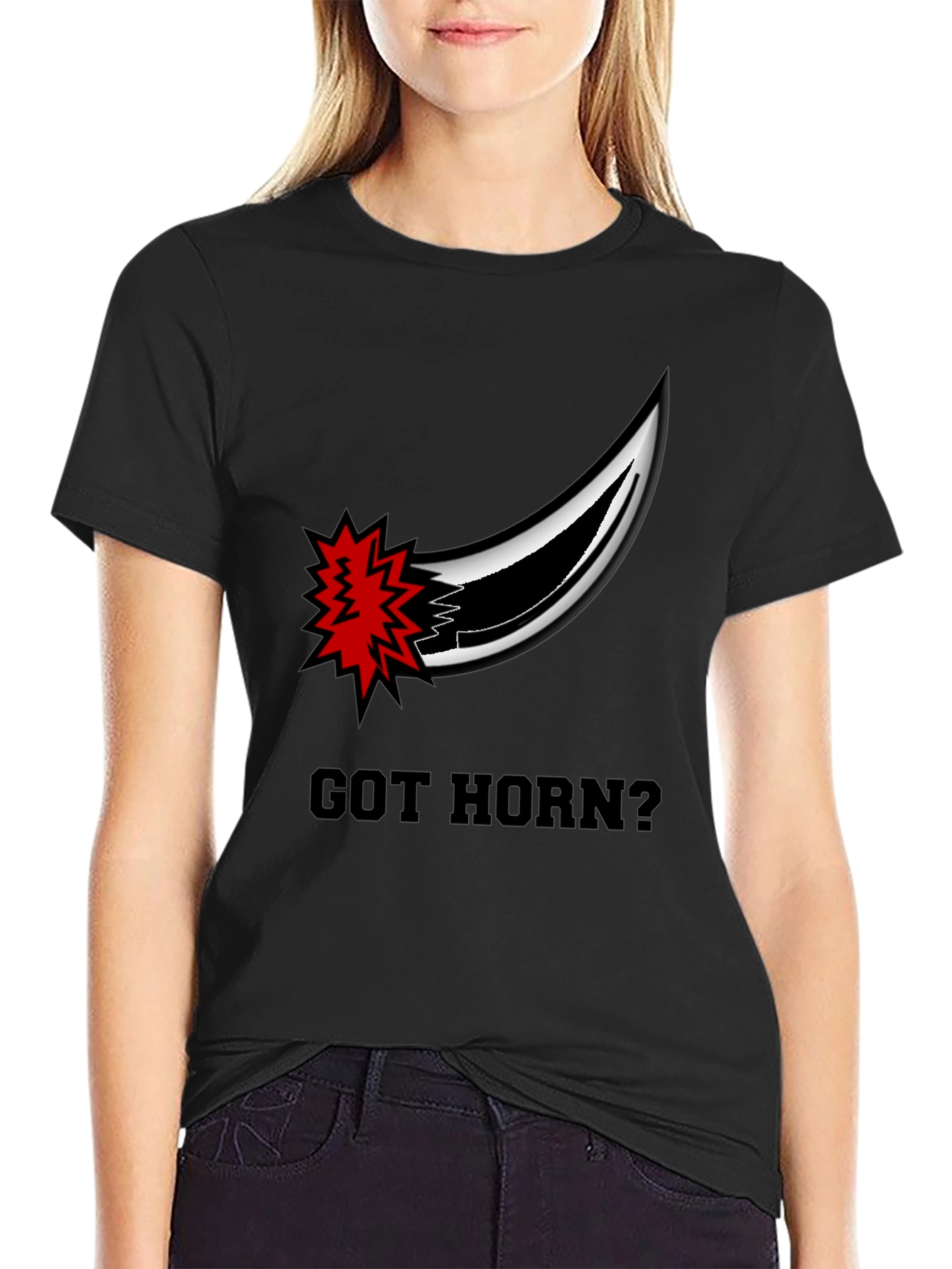 Got Horn? Graphic Black T-Shirt