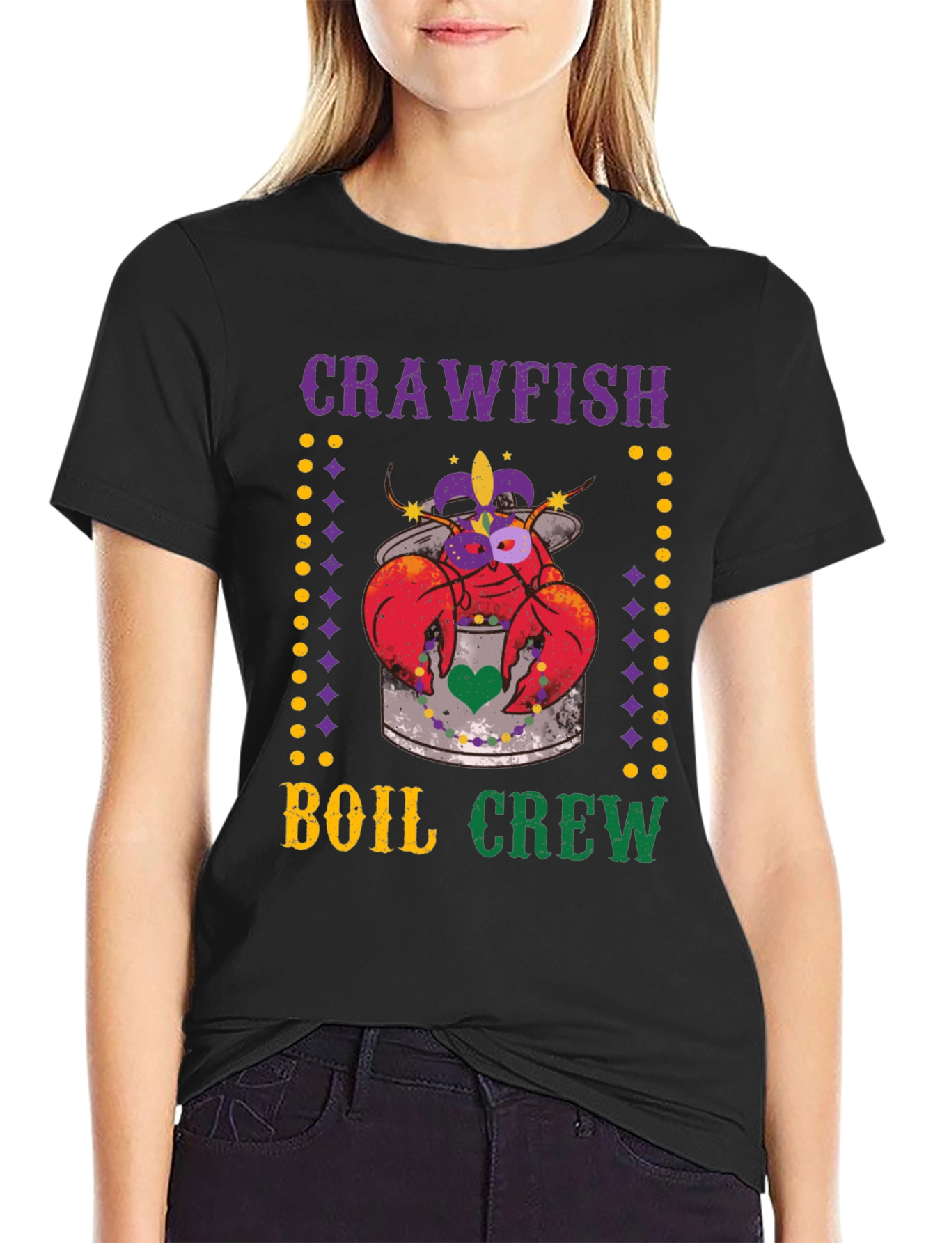 Crawfish Boil Crew Mardi Gras T-Shirt
