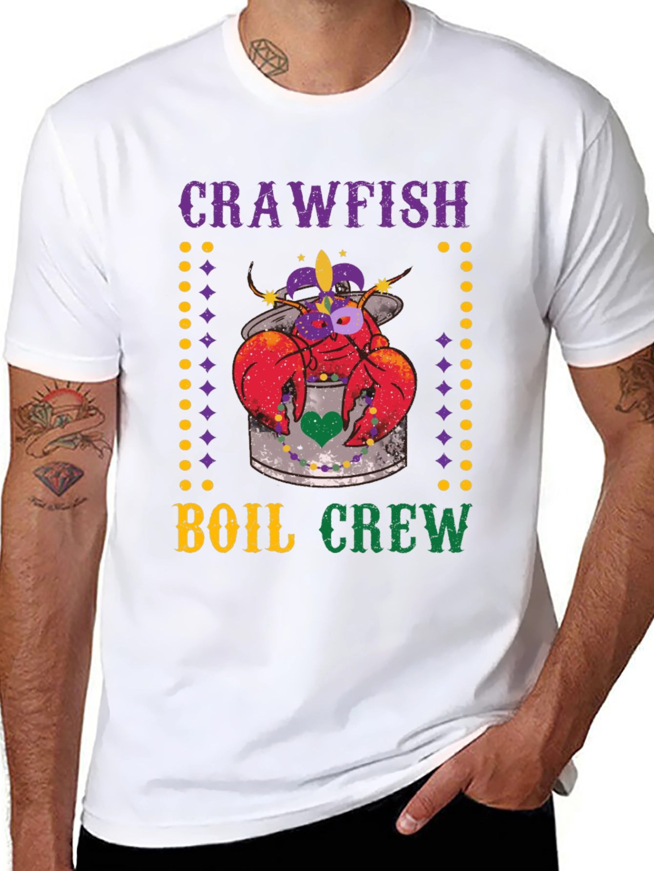 Crawfish Boil Crew Mardi Gras T-Shirt