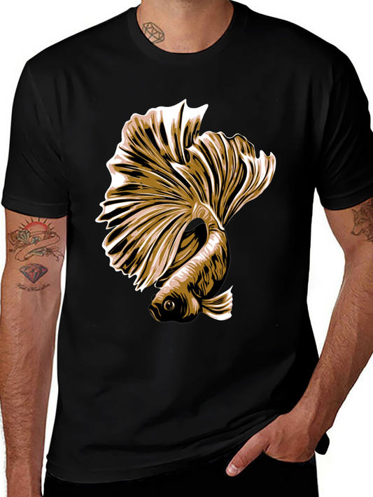 Betta Fish Graphic Tee - Stylish Mens T-Shirt
