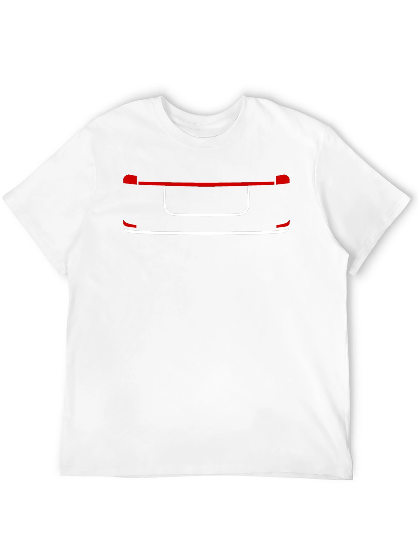 Minimalist Car Outline Black T-Shirt