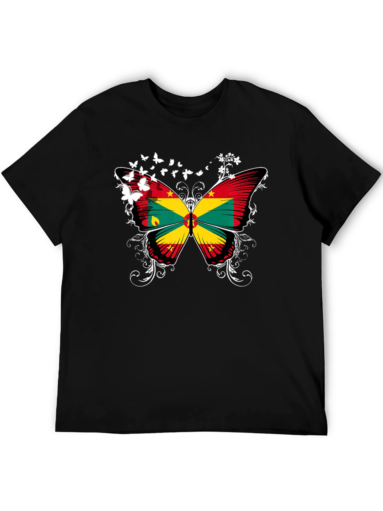 Grenada Butterfly T-Shirt - Black Tee