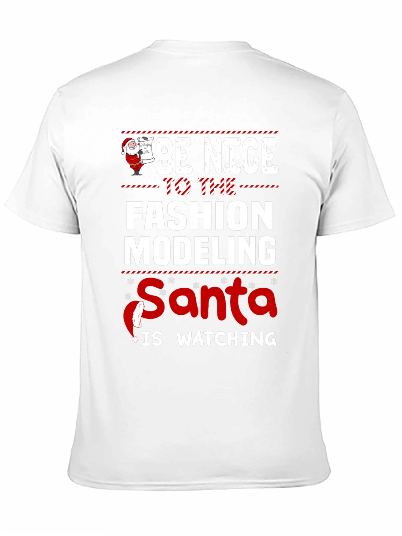 Fashion Modeling Santa Holiday Tee