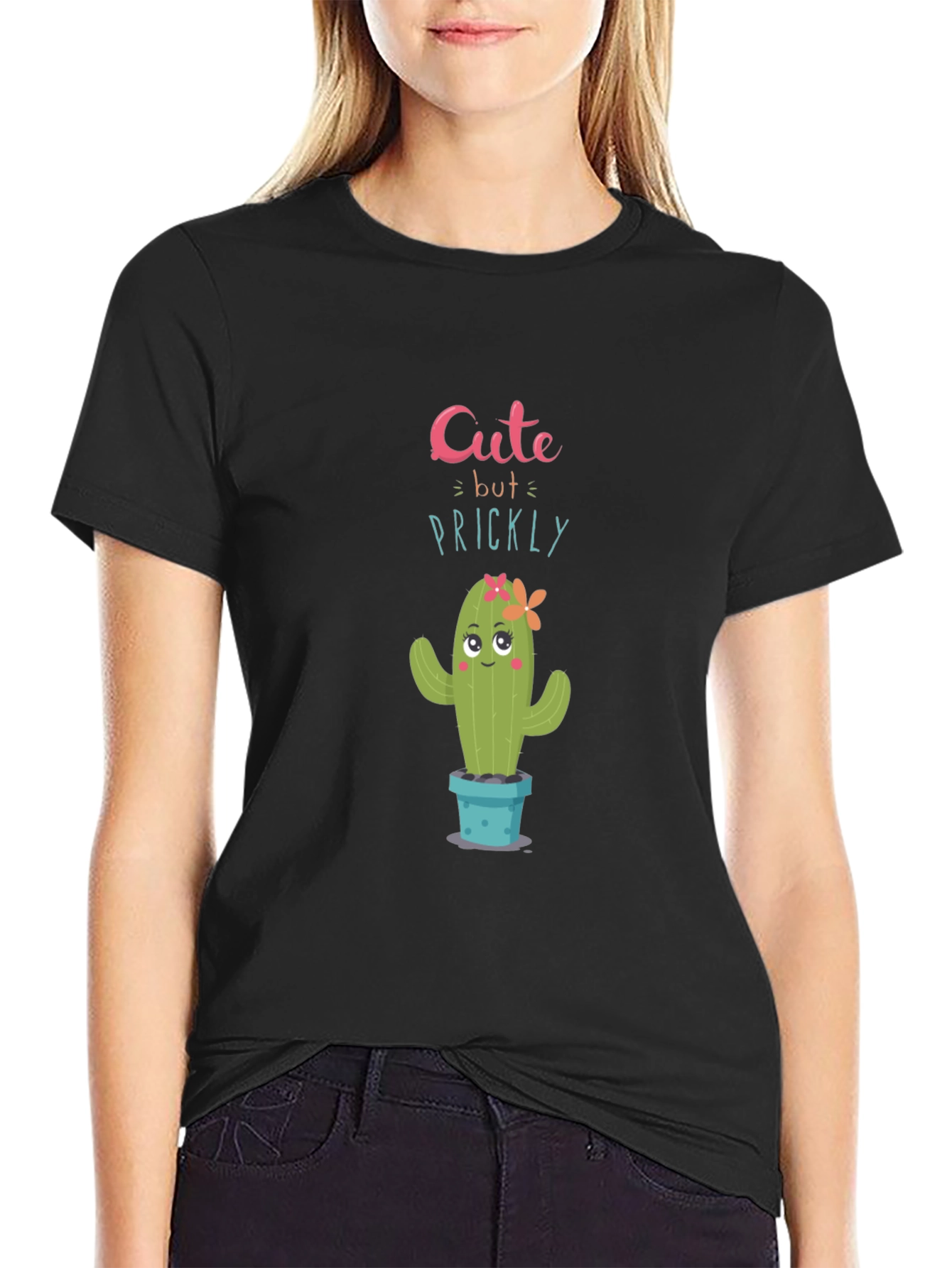 Cute But Prickly Cactus Graphic T-Shirt