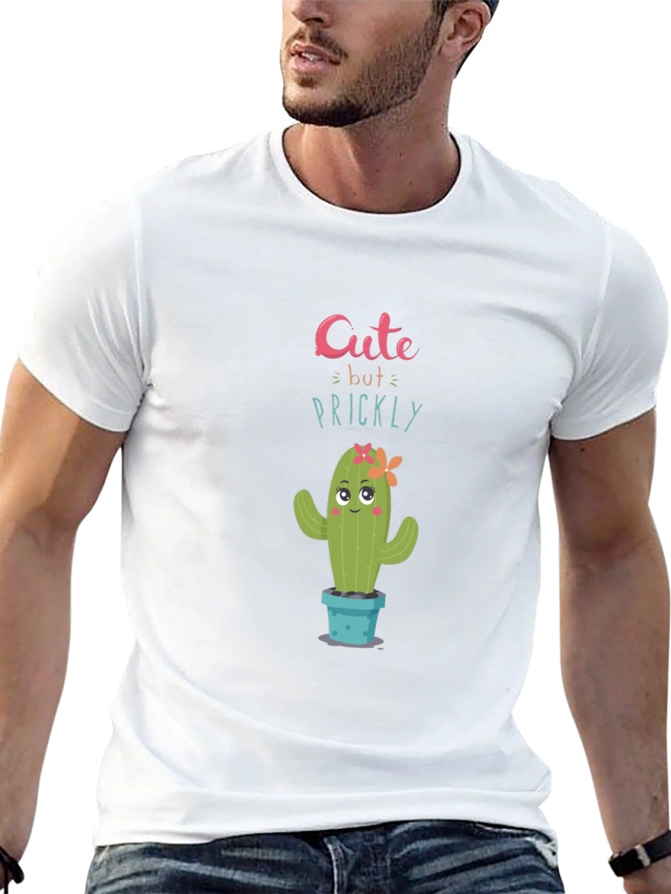 Cute But Prickly Cactus Graphic T-Shirt