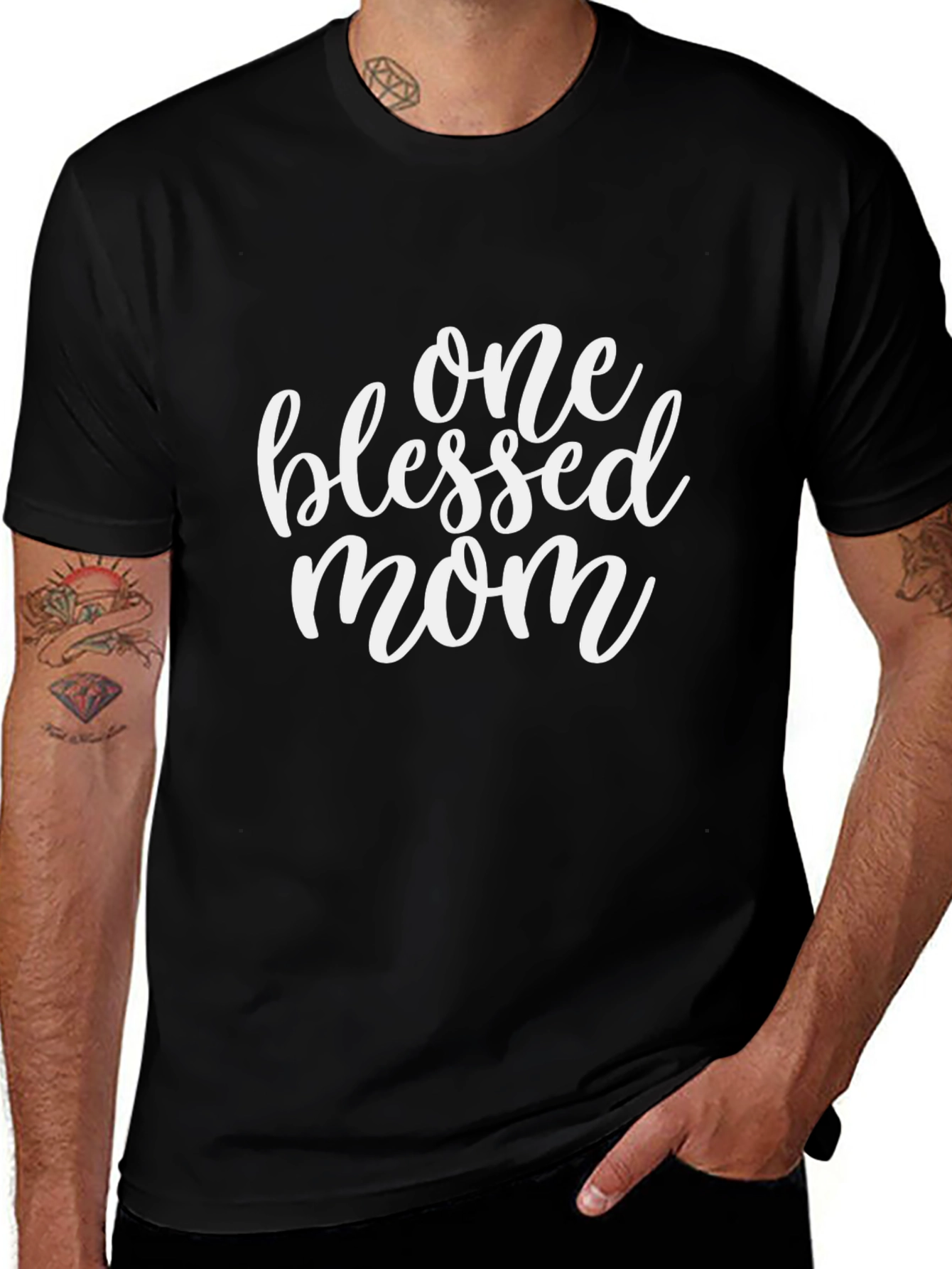 Blessed Mom Graphic Tee - Soft Cotton Comfort