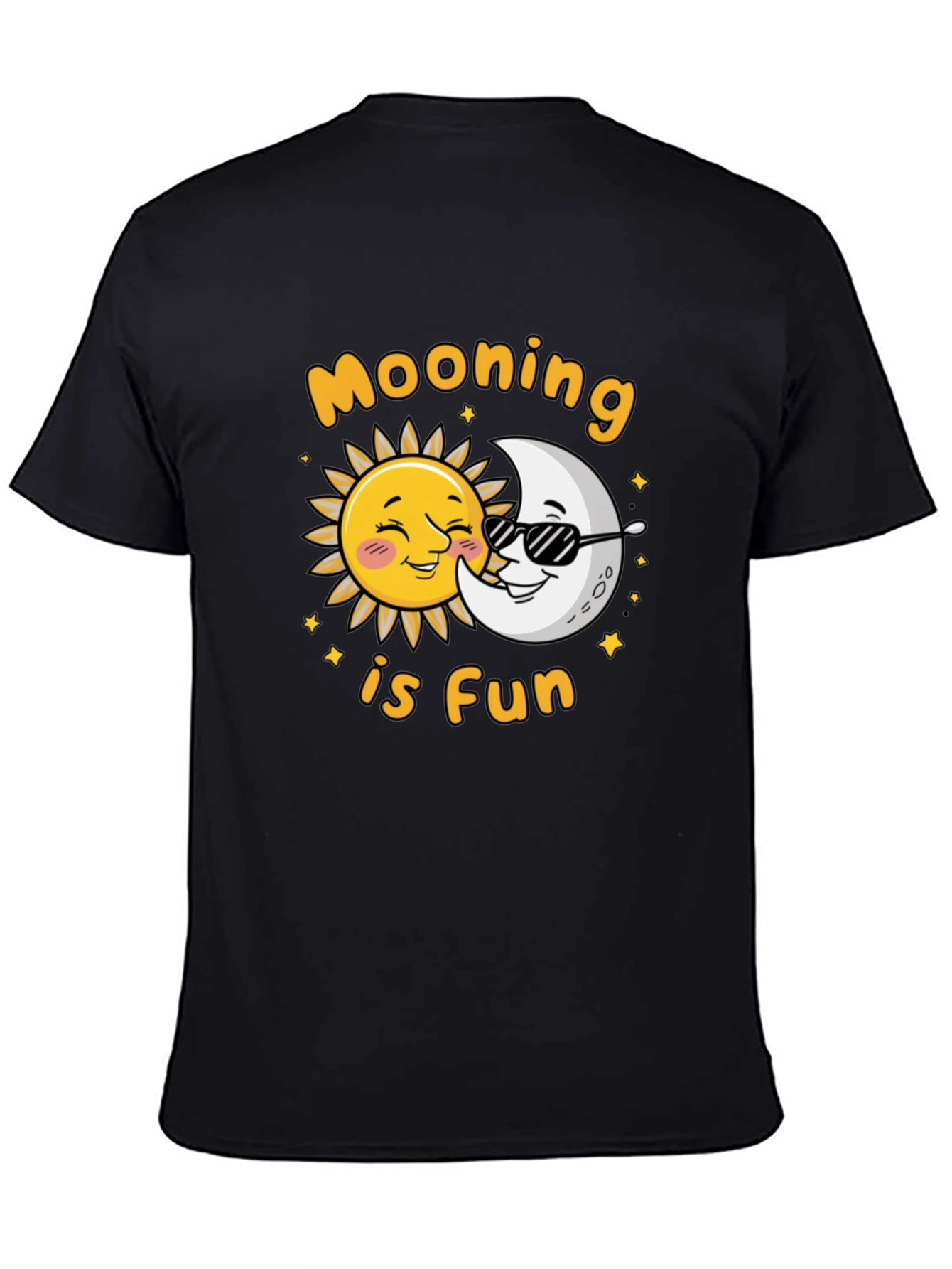 Moons is Fun Black T-Shirt