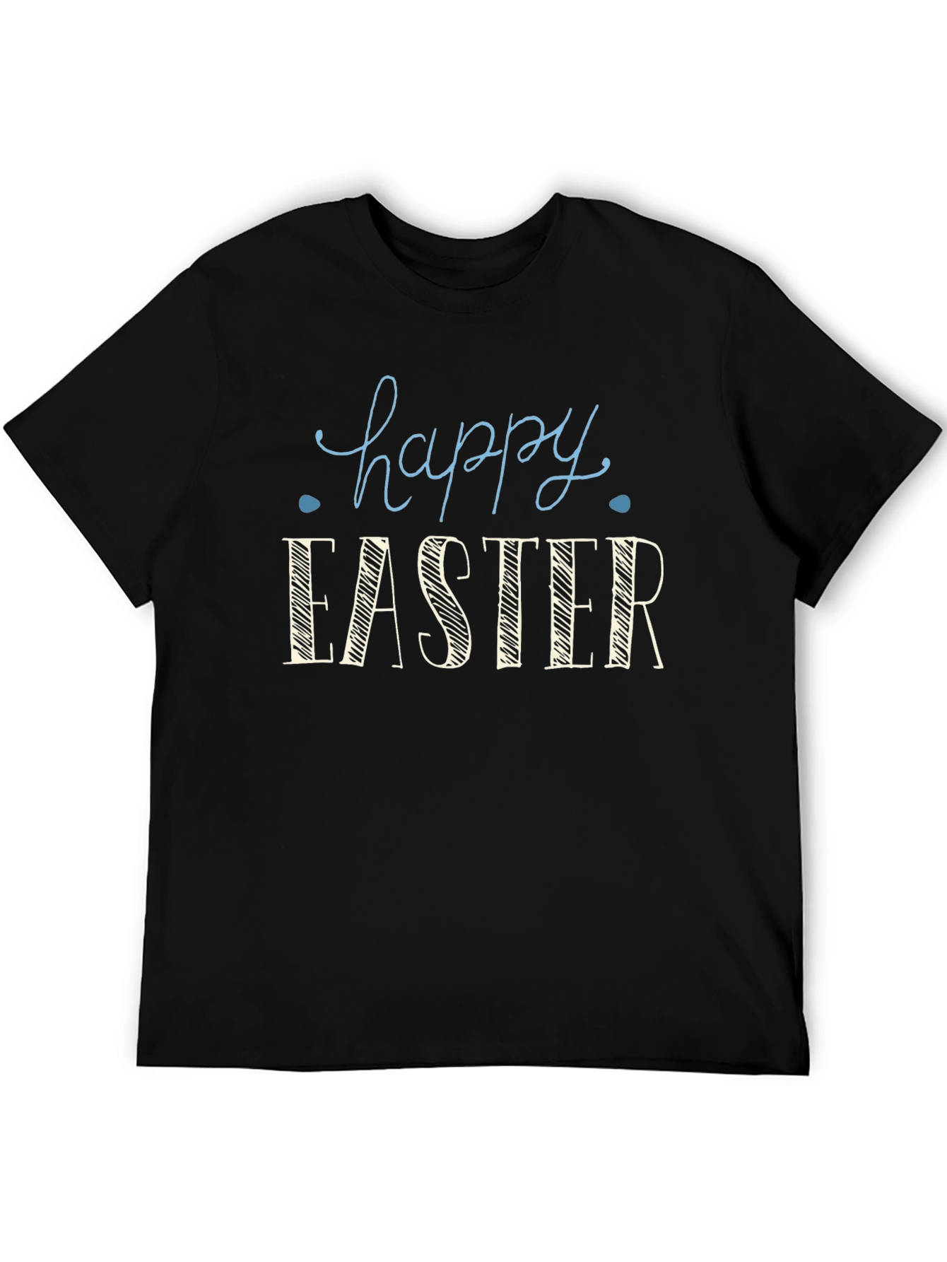 Happy Easter Graphic T-Shirt - Black Unisex Tee