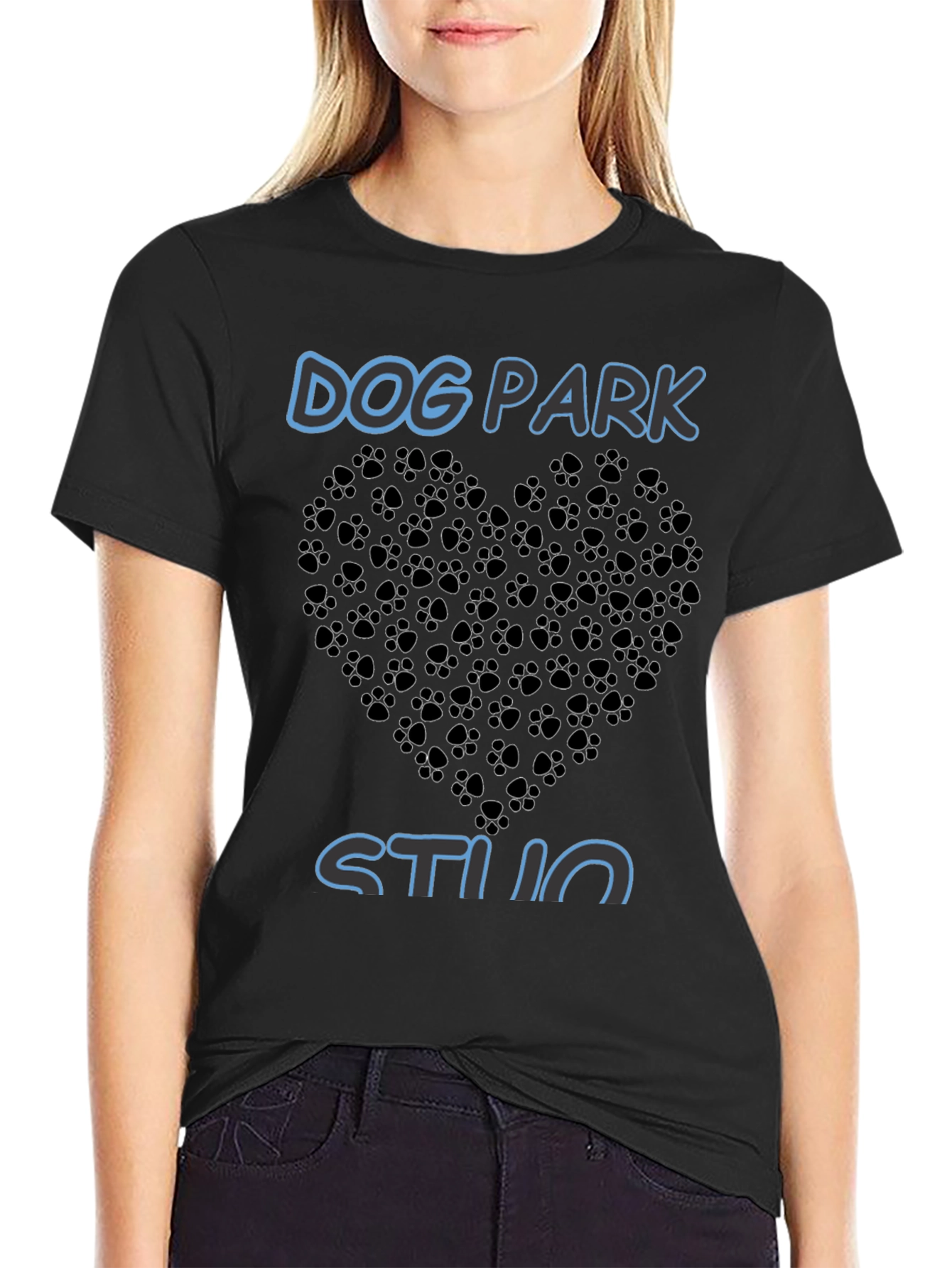 Dog Park Studio Black Crewneck T-shirt