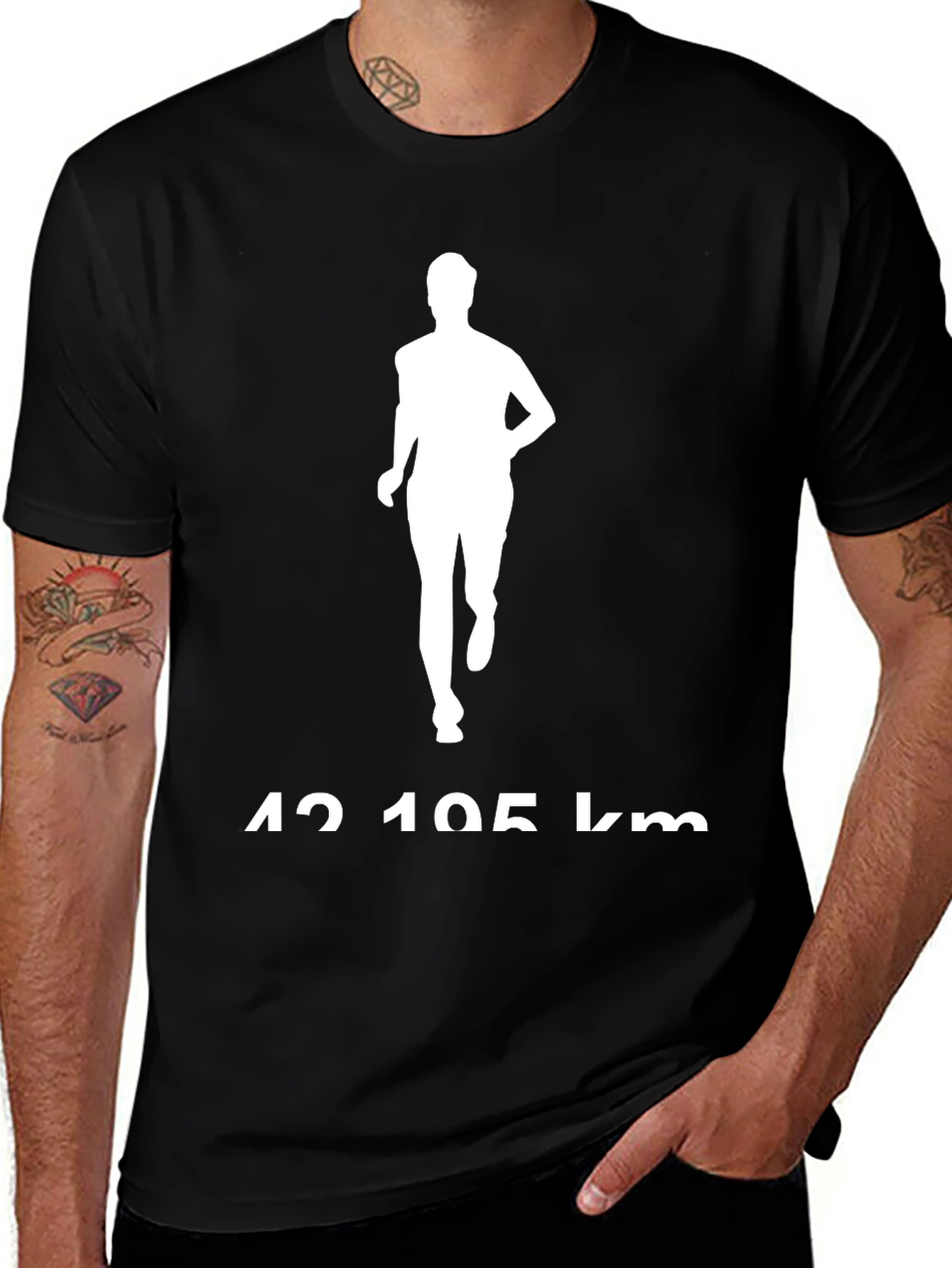 Marathon Runner Graphic Tee - 42.195 km Distance
