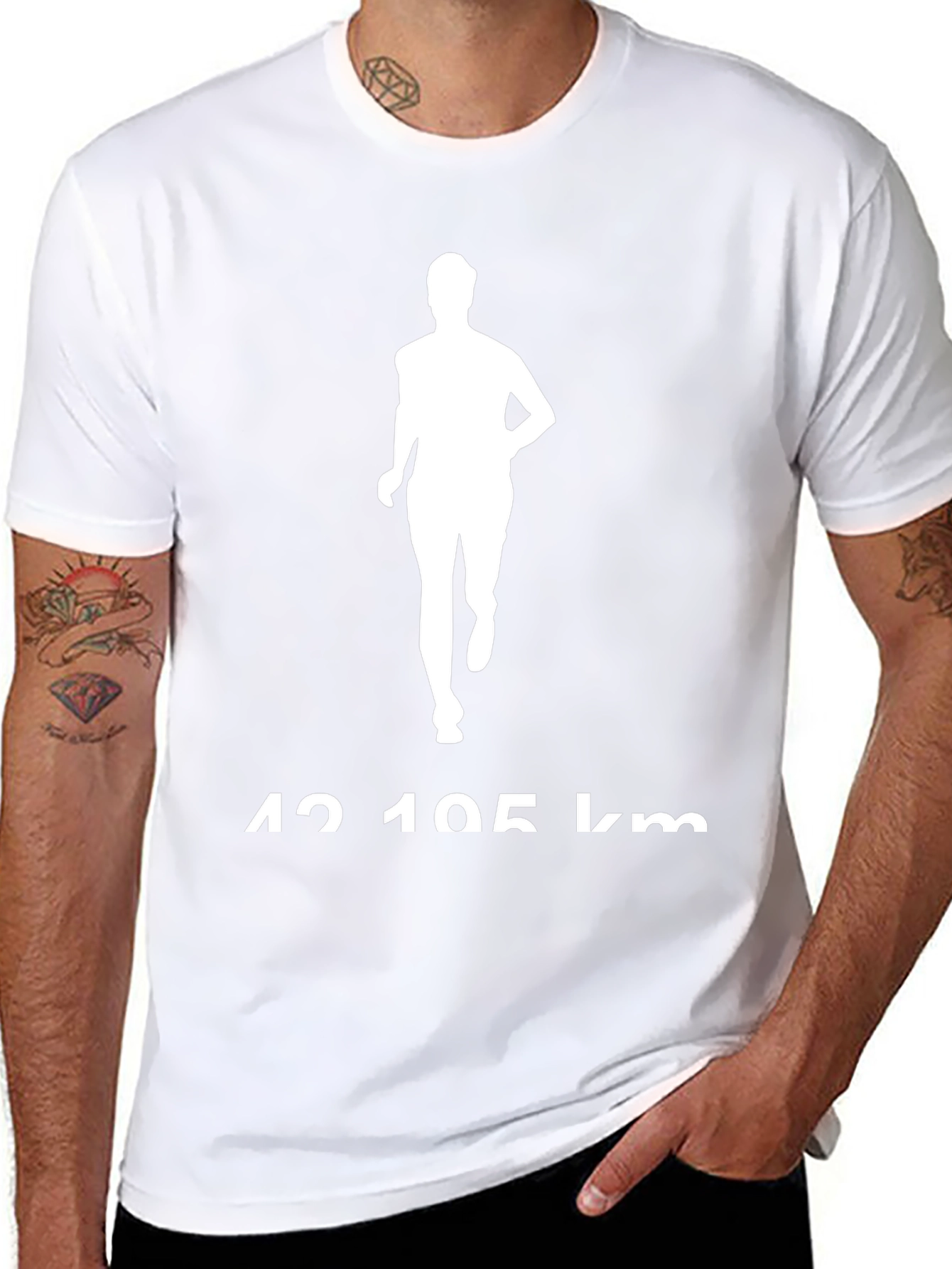 Marathon Runner Graphic Tee - 42.195 km Distance