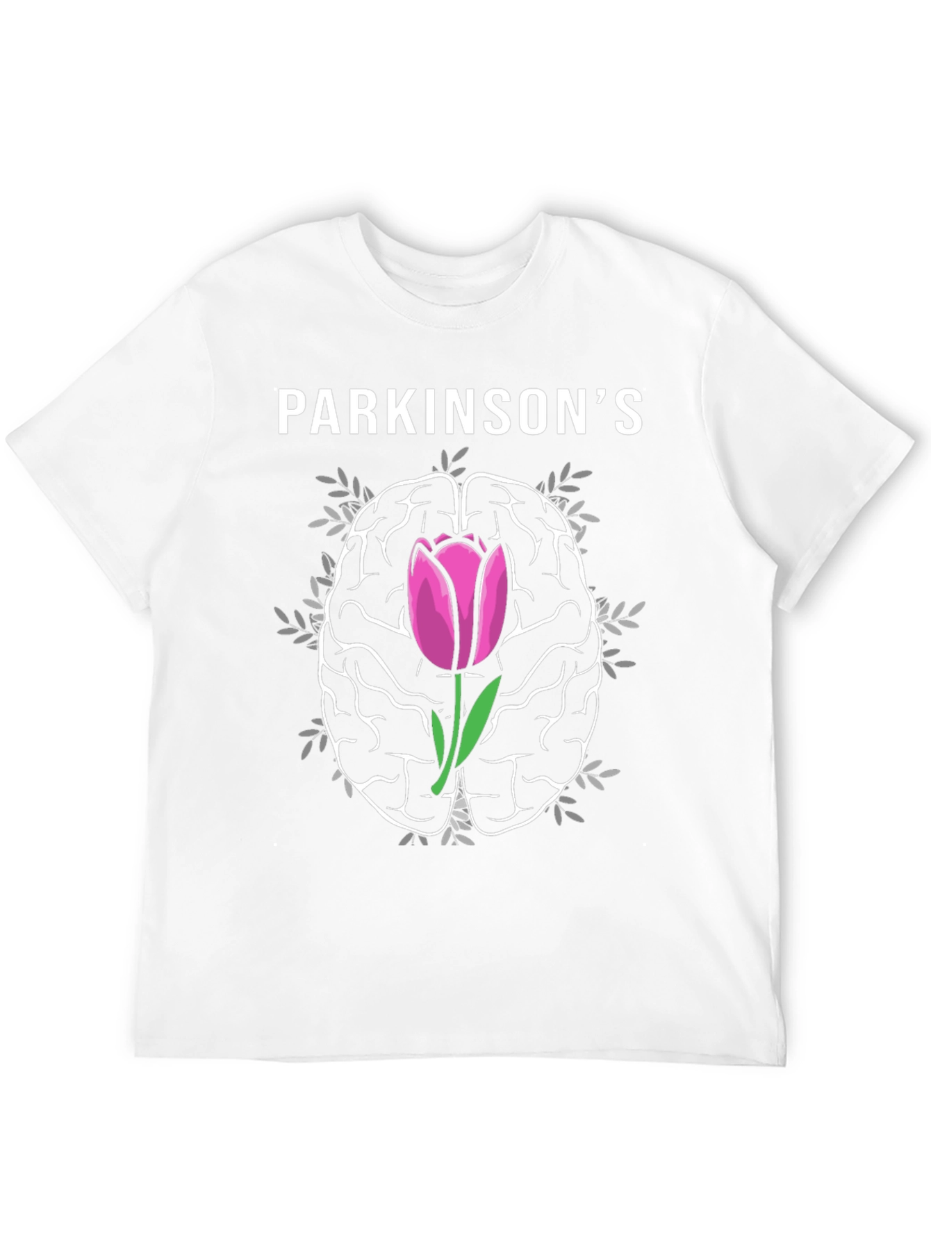 Parkinsons Awareness Brain Tulip T-Shirt