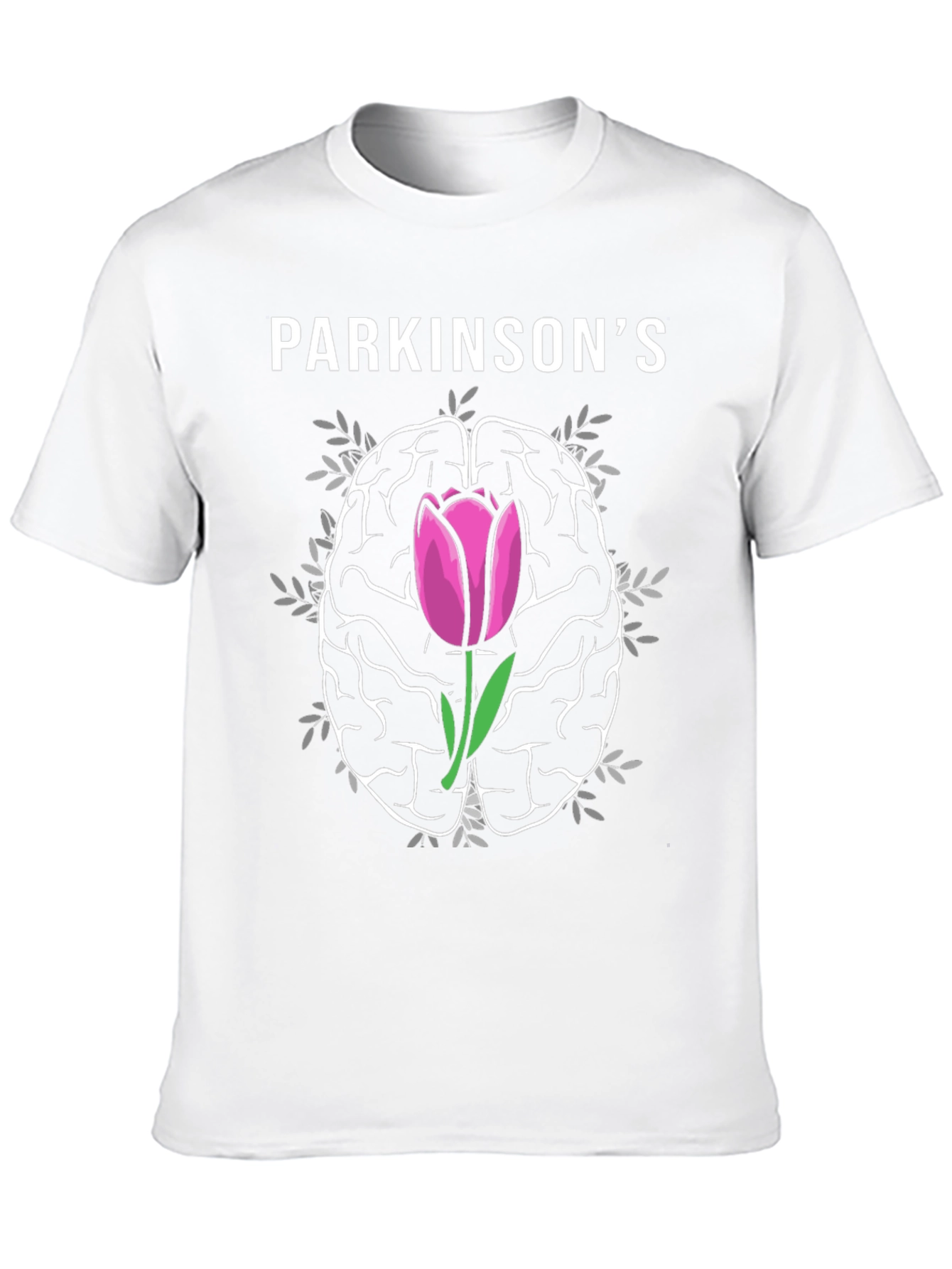 Parkinsons Awareness Brain Tulip T-Shirt