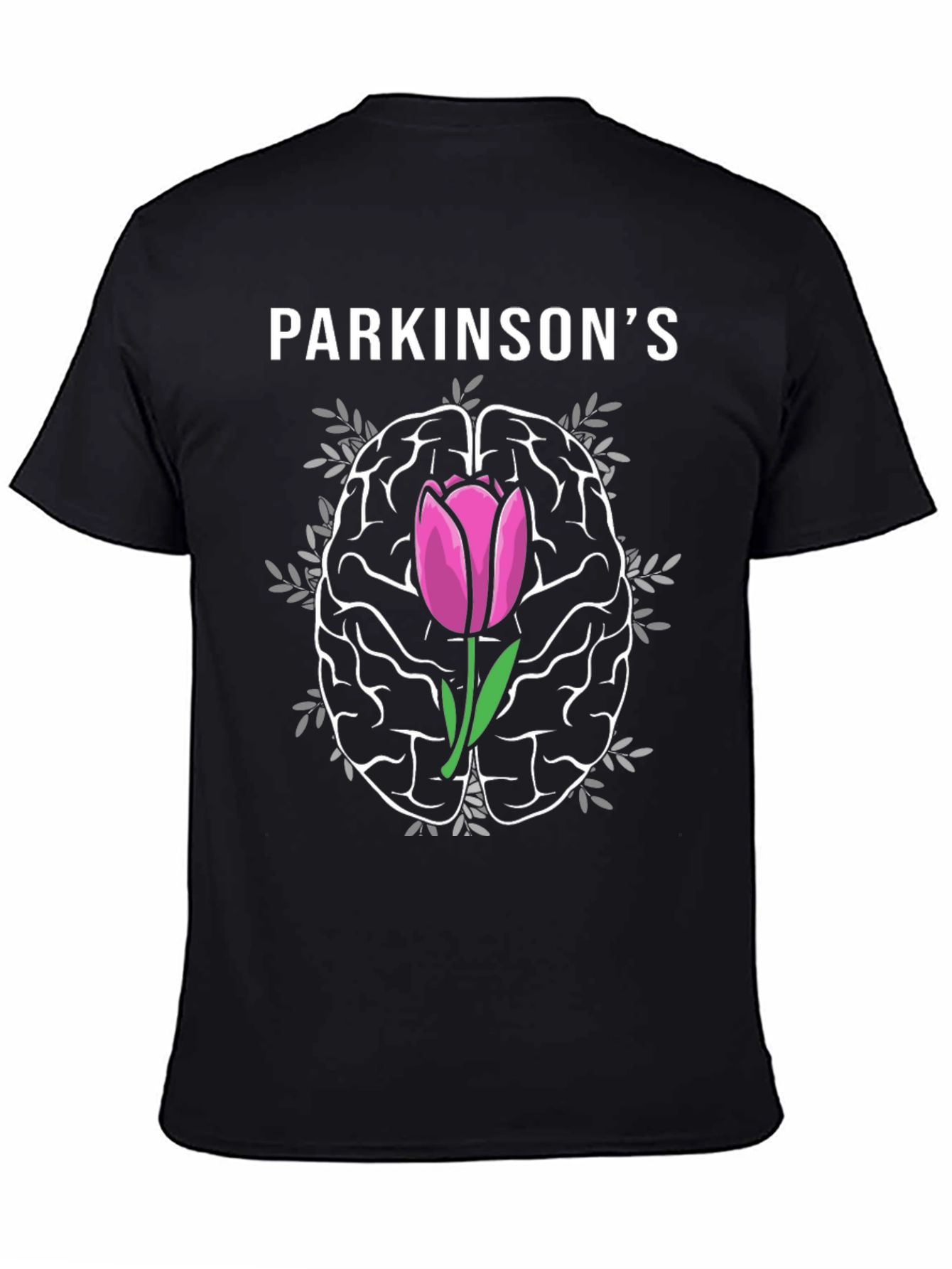 Parkinsons Awareness Brain Tulip T-Shirt