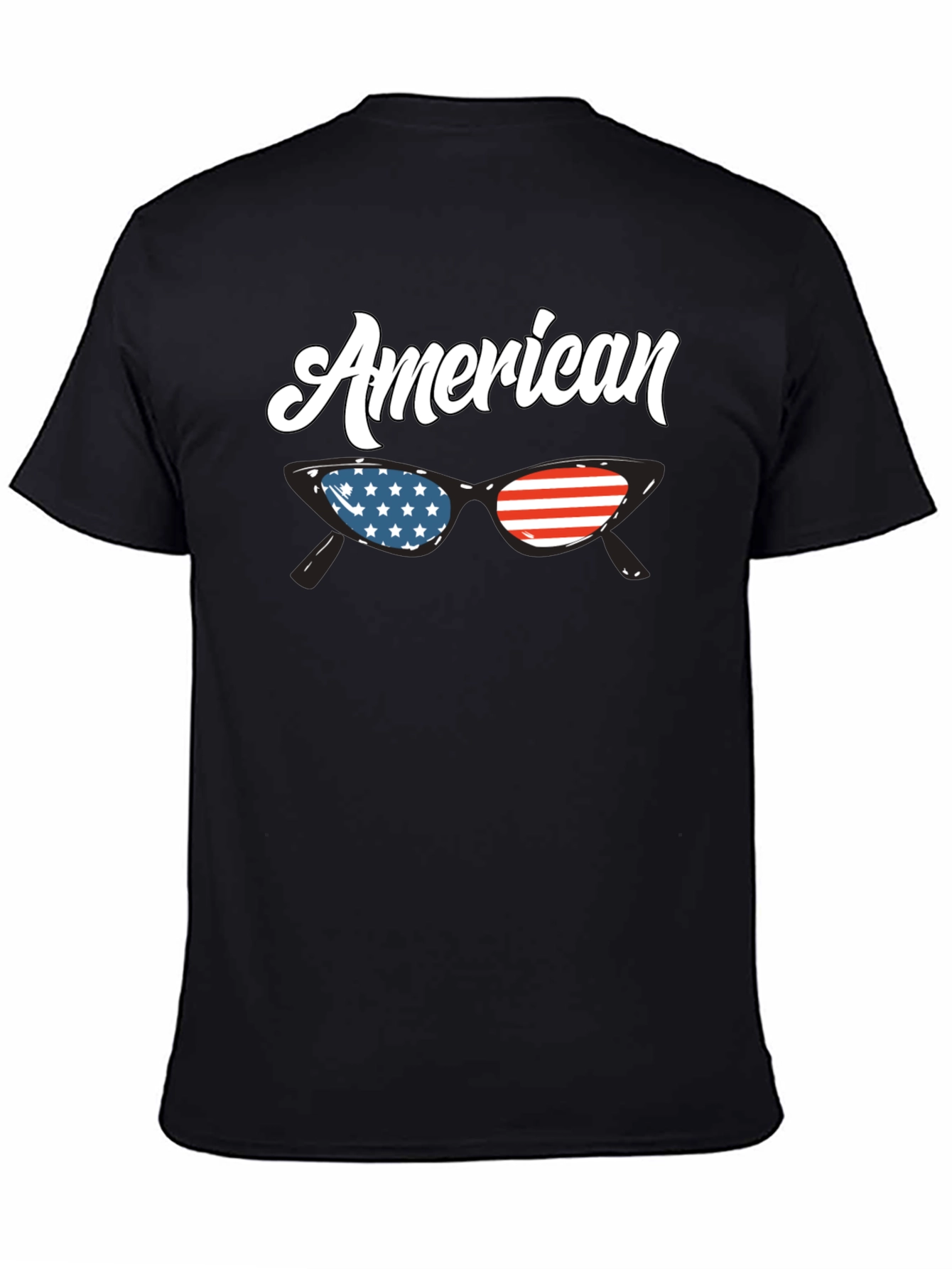 American Flag Sunglasses Graphic T-Shirt