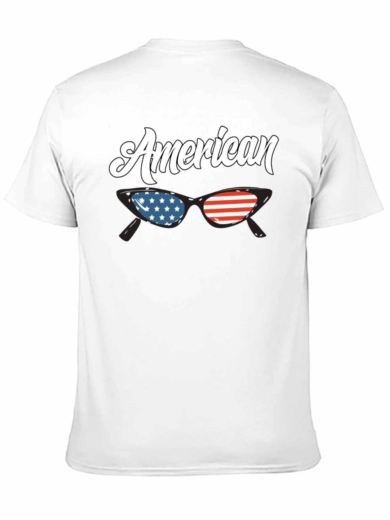 American Flag Sunglasses Graphic T-Shirt