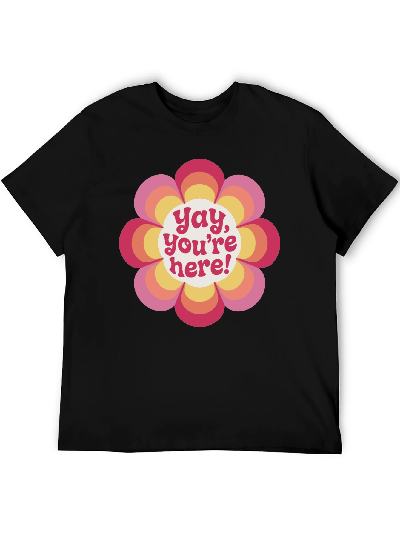 Retro Flower Power Graphic Tee - Yay Youre Here!